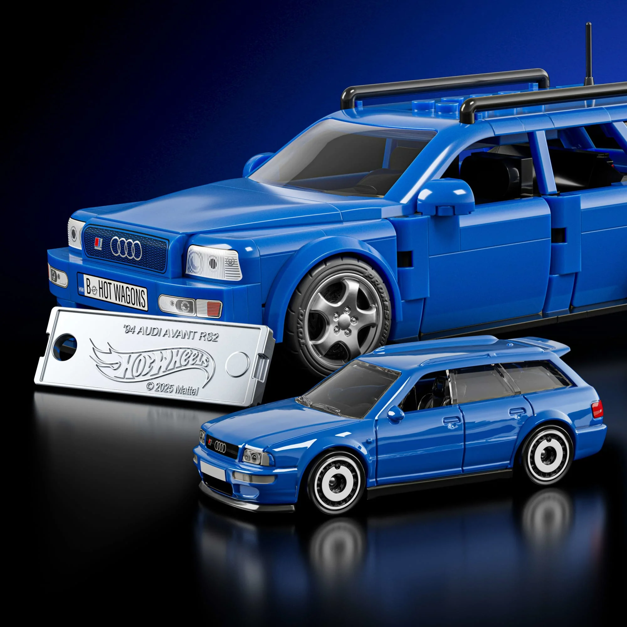 Mattel Brick Shop Hot Wheels Jogo de Construção Speed '94 Audi Avant RS2 - Image 5