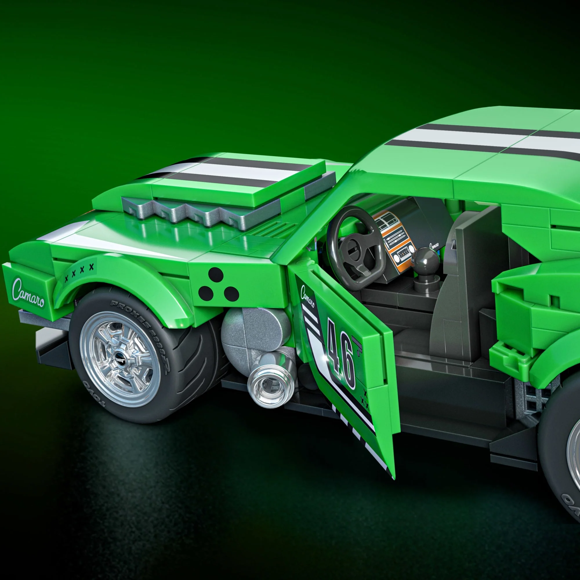 Mattel Brick Shop Hot Wheels Jogo de Construção Speed Custom '68 Camaro - Image 6