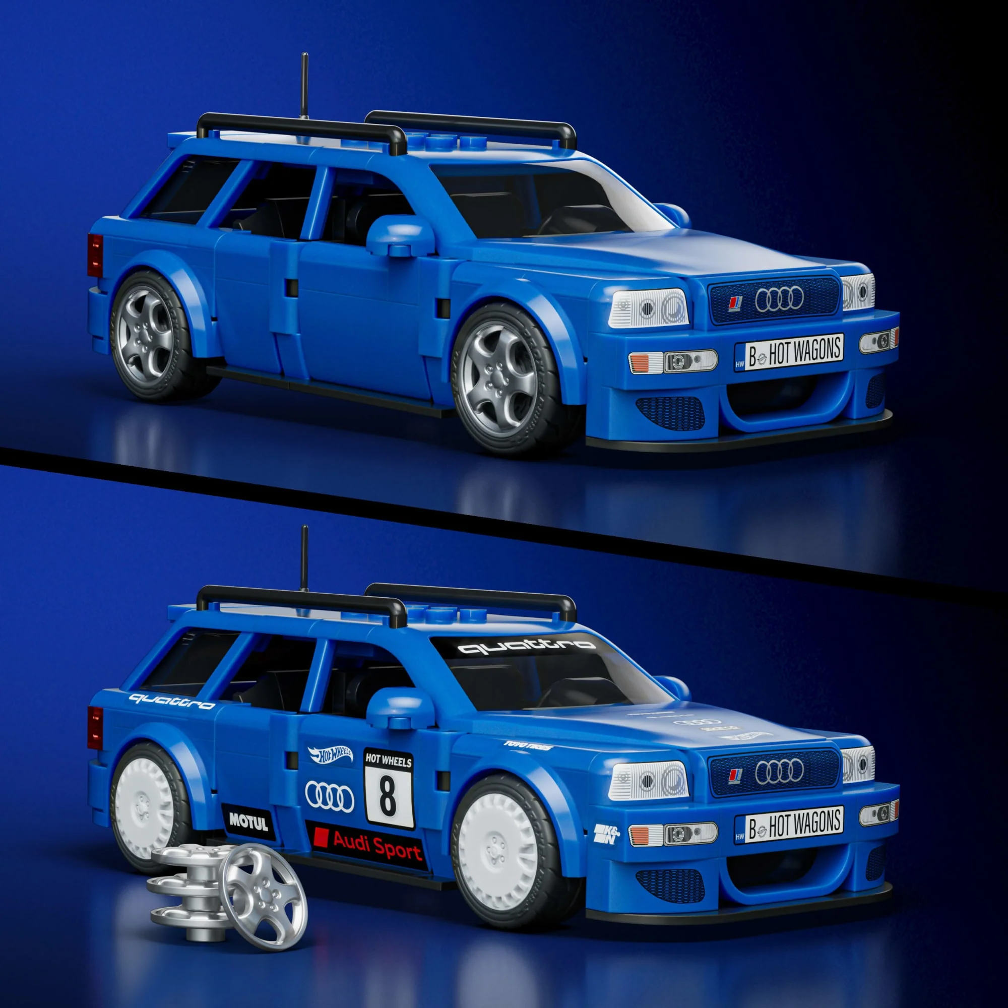 Mattel Brick Shop Hot Wheels Juguete de Construcción Speed '94 Audi Avant RS2 - Image 3