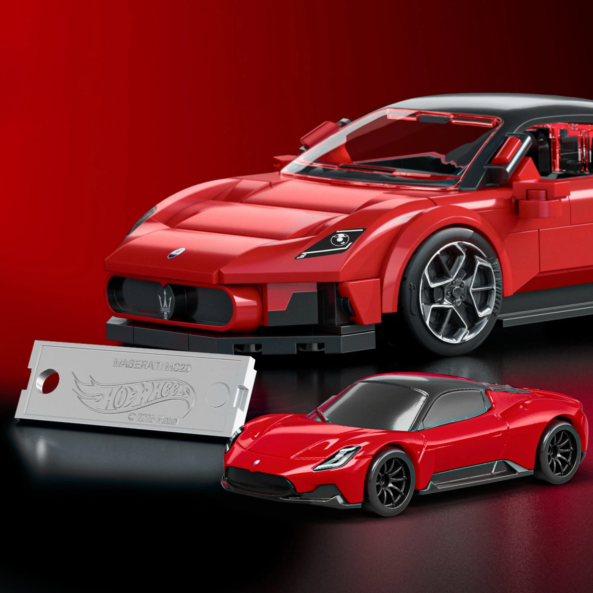 Mattel Brick Shop Hot Wheels Juguete de Construcción Speed Maserati MC20 - Image 5