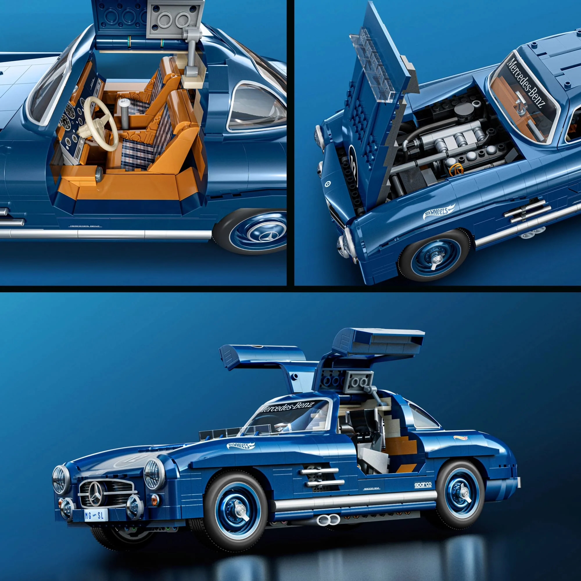 Mattel Brick Shop Hot Wheels Mercedes-Benz 300 Sl, Kit de Construction de Jouets 1600 Pièces de Collection - Image 6
