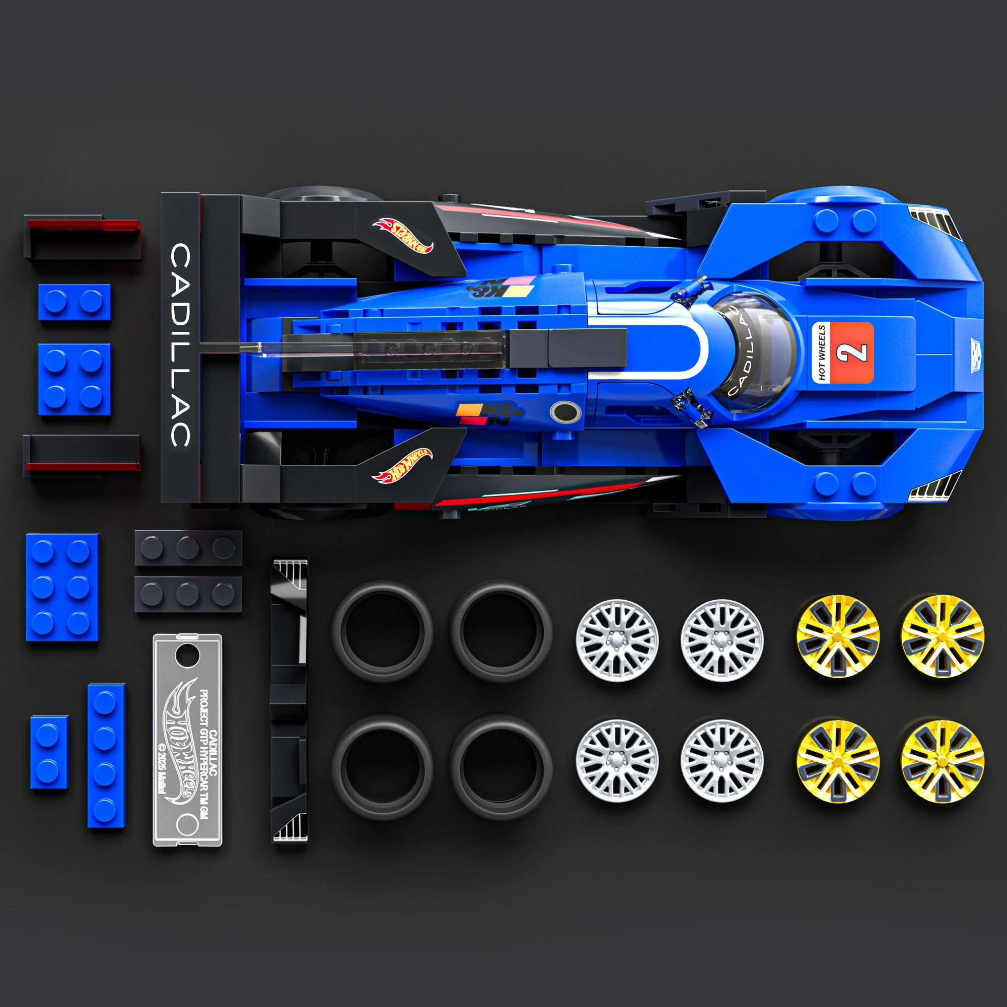 Mattel Brick Shop Hot Wheels Projet Gtp Hypercar de Cadillac, Kit de Construction de Jouets 236 Pièces de Collection - Image 4