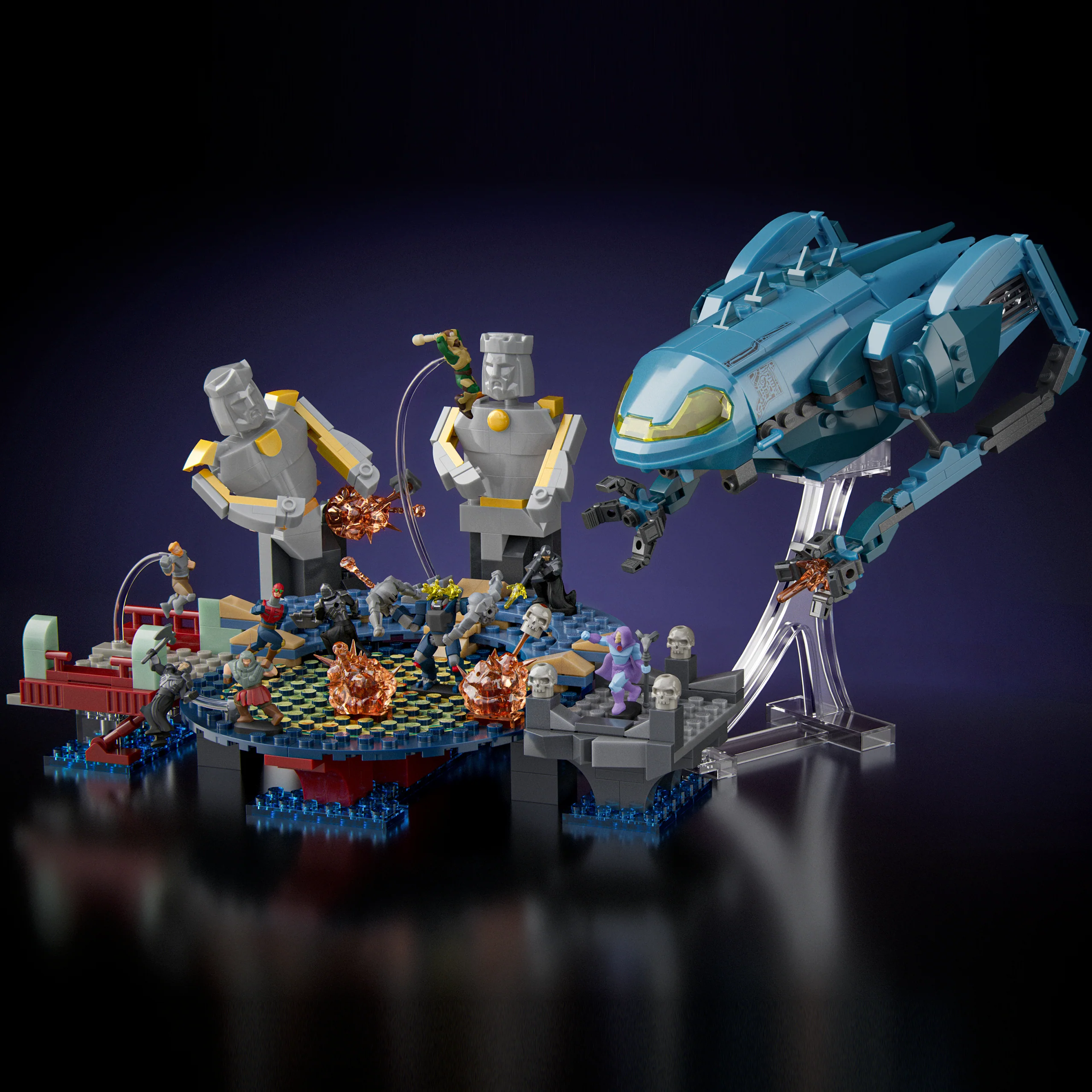 Mattel Brick Shop Masters Of The Universe Attack Of The Collector Building Toy Kit (593 Pieces), For Collectors - Image 4