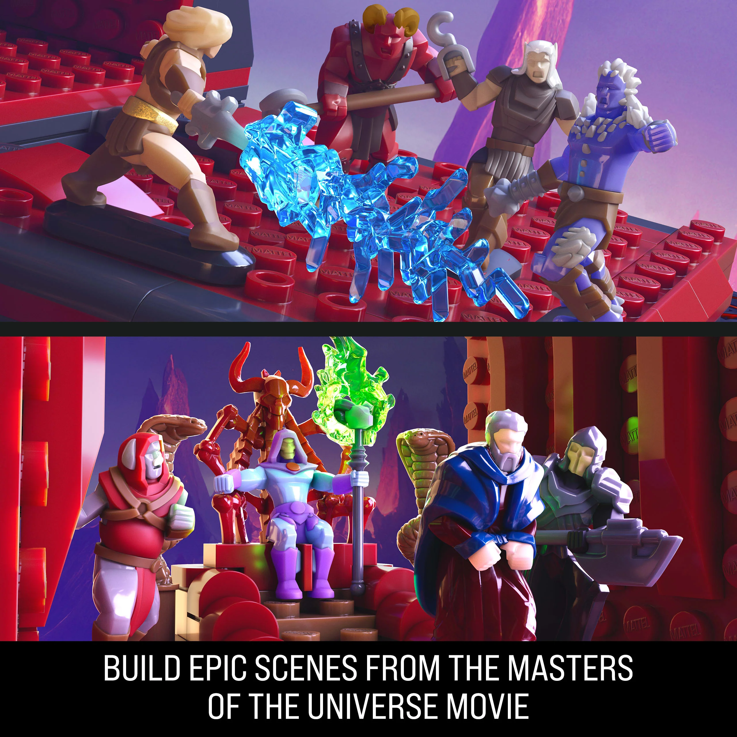 Mattel Brick Shop Masters Of The Universe Clash At Snake Mountain Building Toy Kit (636 Pieces), For Collectors - Image 5