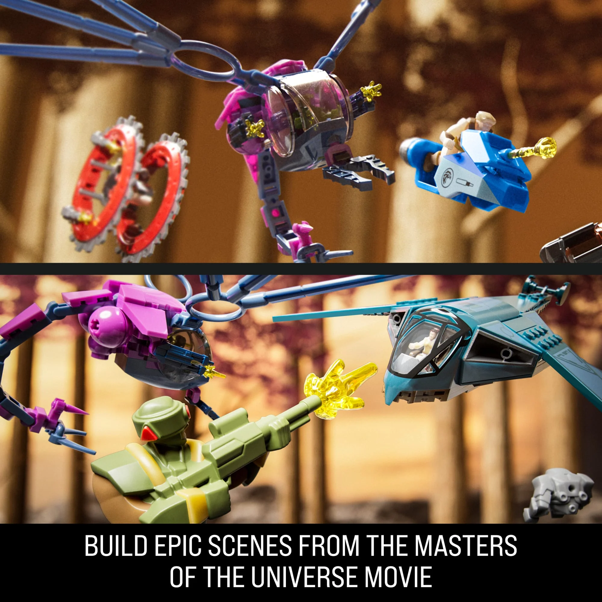 Mattel Brick Shop Masters Of The Universe Eternia Flight Fight Building Toy Kit (411 Pieces), For Collectors - Image 5