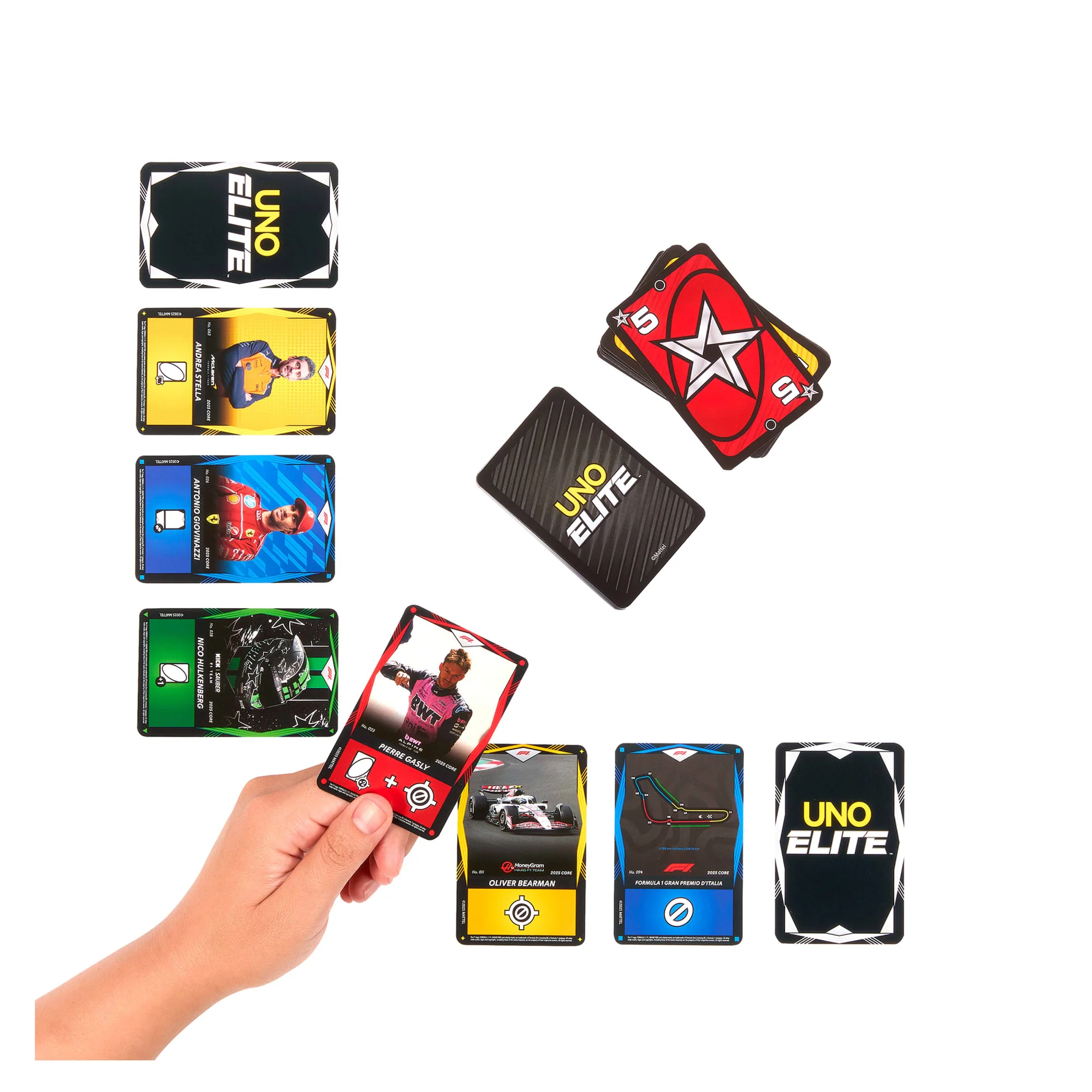 Mattel Games-Uno Élite Formule 1 Édition Standard 2025-Avec 4 Boosters - Image 5