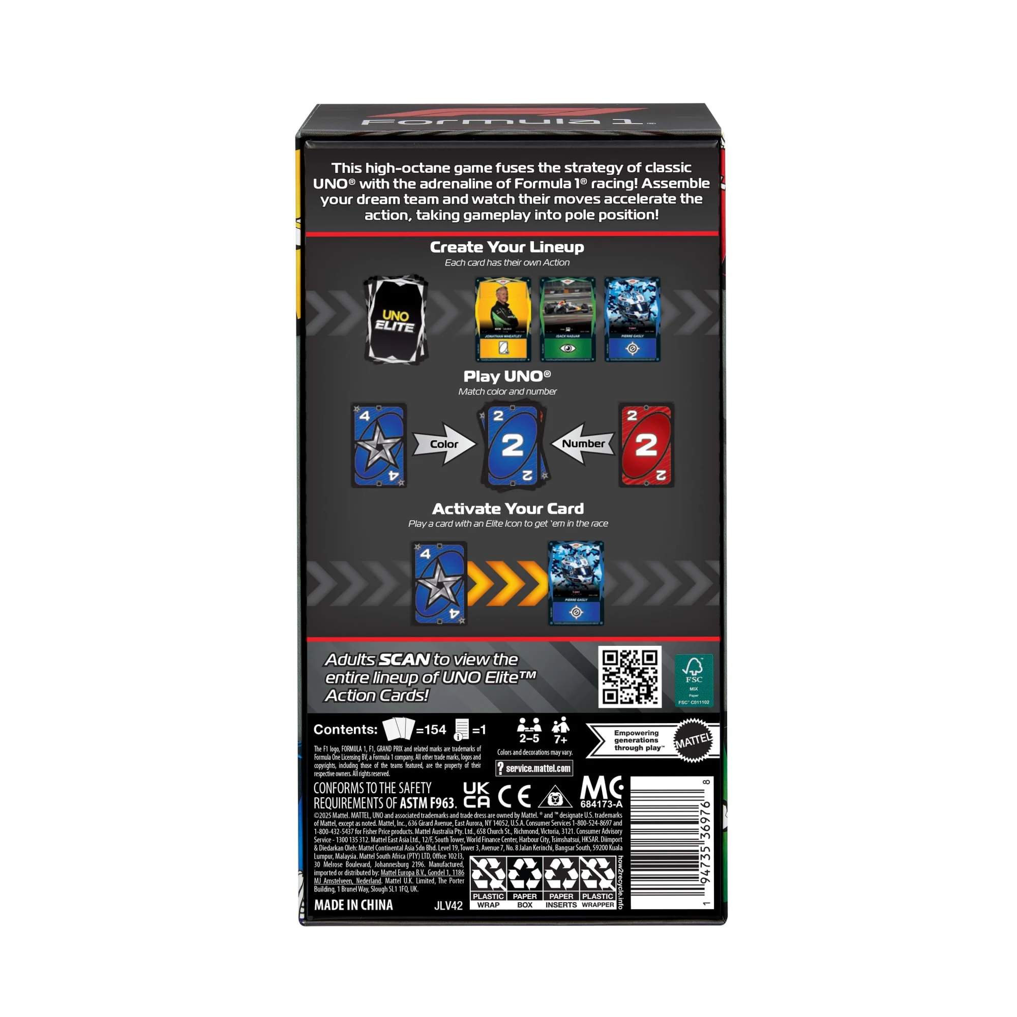 Mattel Games-Uno Élite Formule 1 Édition Standard 2025-Avec 4 Boosters - Image 6