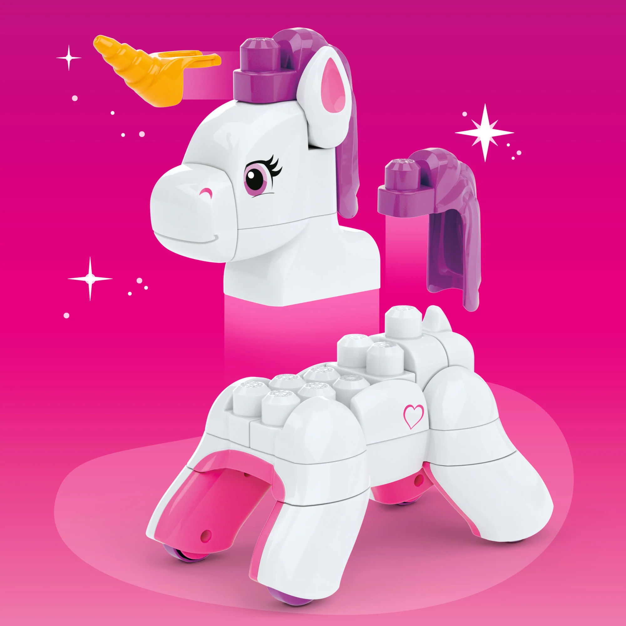 MEGA Bloks Build & Enchant Unicorn Block Toy (26 Pieces) For Kids - Image 4