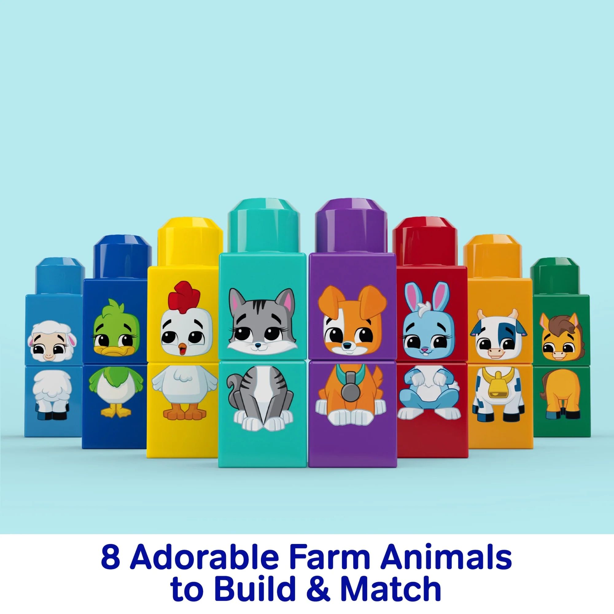 MEGA BLOKS First Builders Build & Match Animal Tractor Block Toy (30 Pieces) For Toddler - Image 3