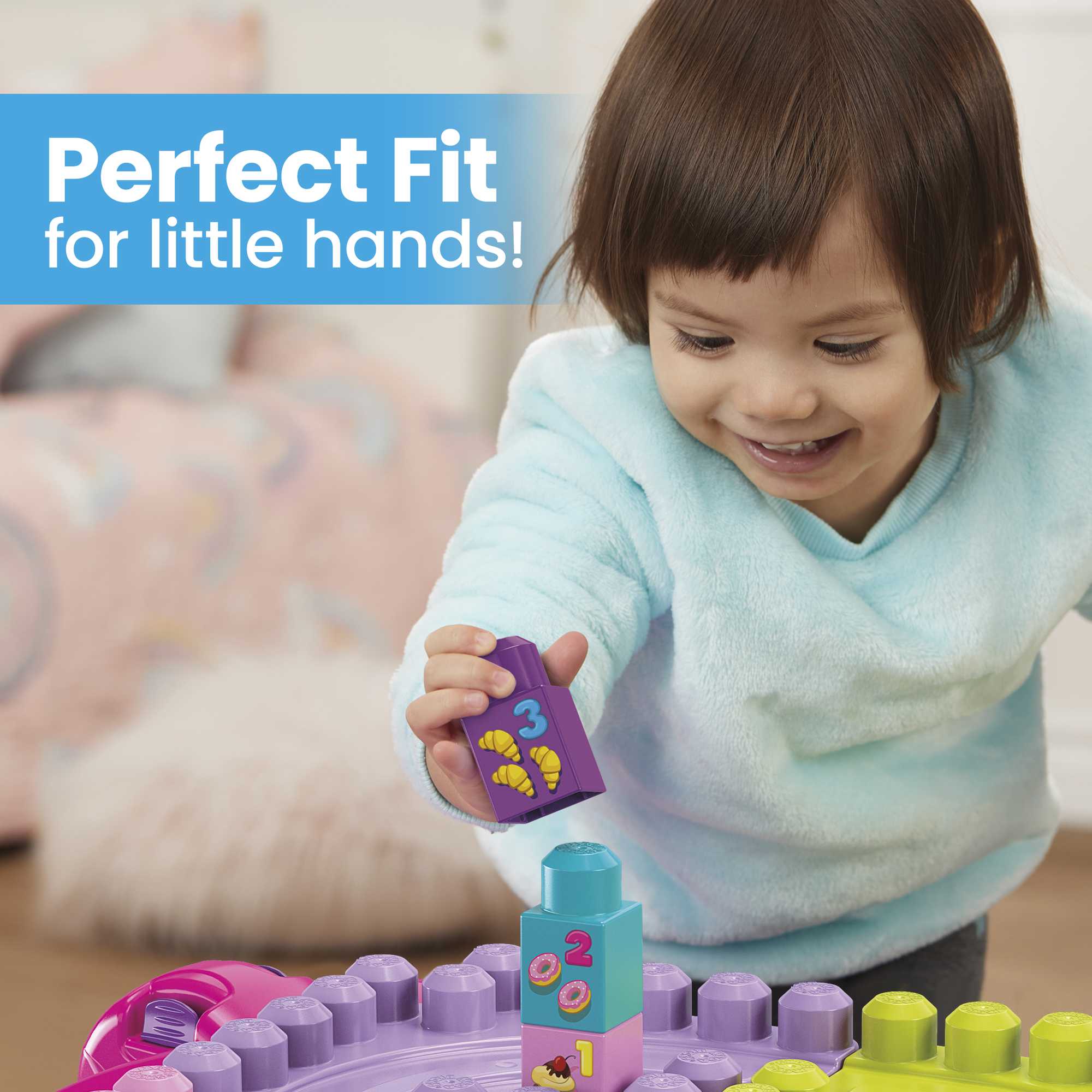 MEGA Bloks First Builders Build ‘n Learn Table Block Toy With Storage (30 Pieces) For Toddler - Image 2