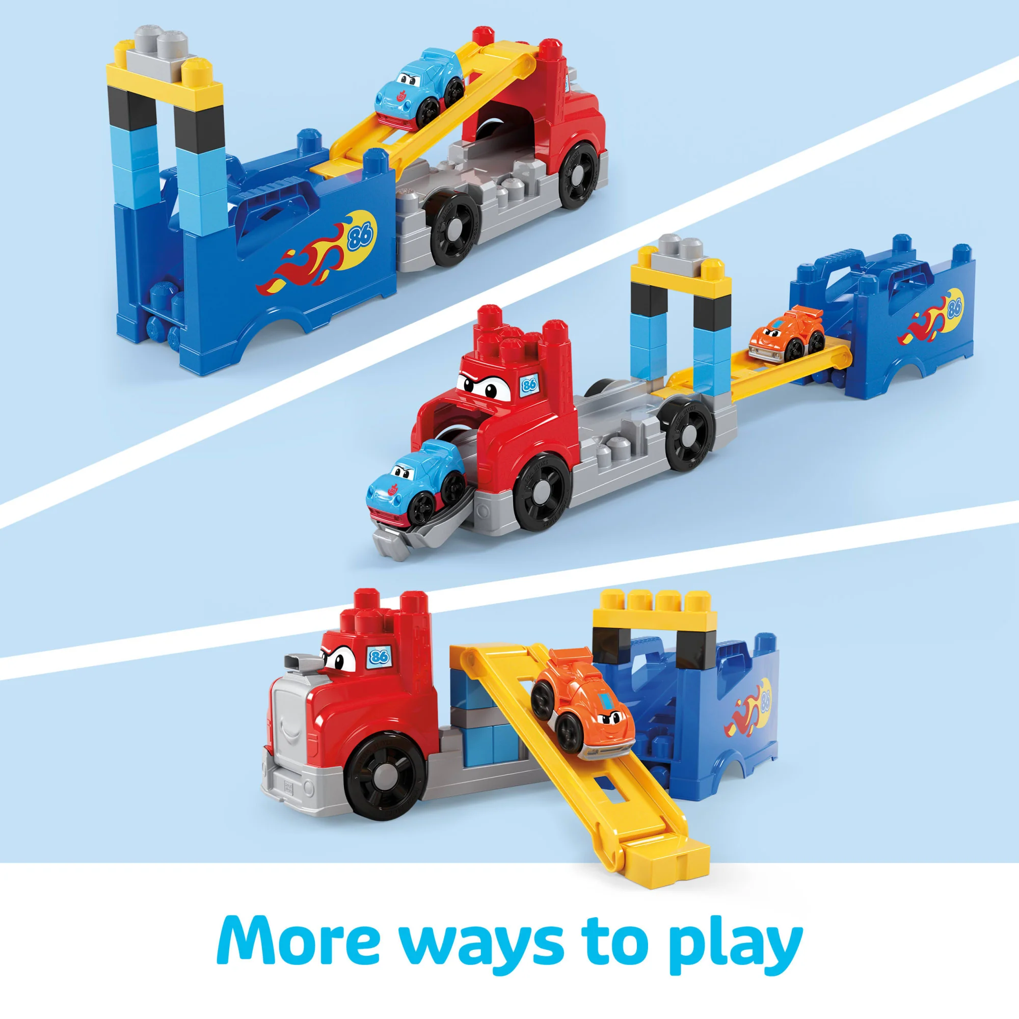 MEGA Bloks First Builders Build & Race Rig Toy Blocks (19 Pieces) For Toddler - Image 4