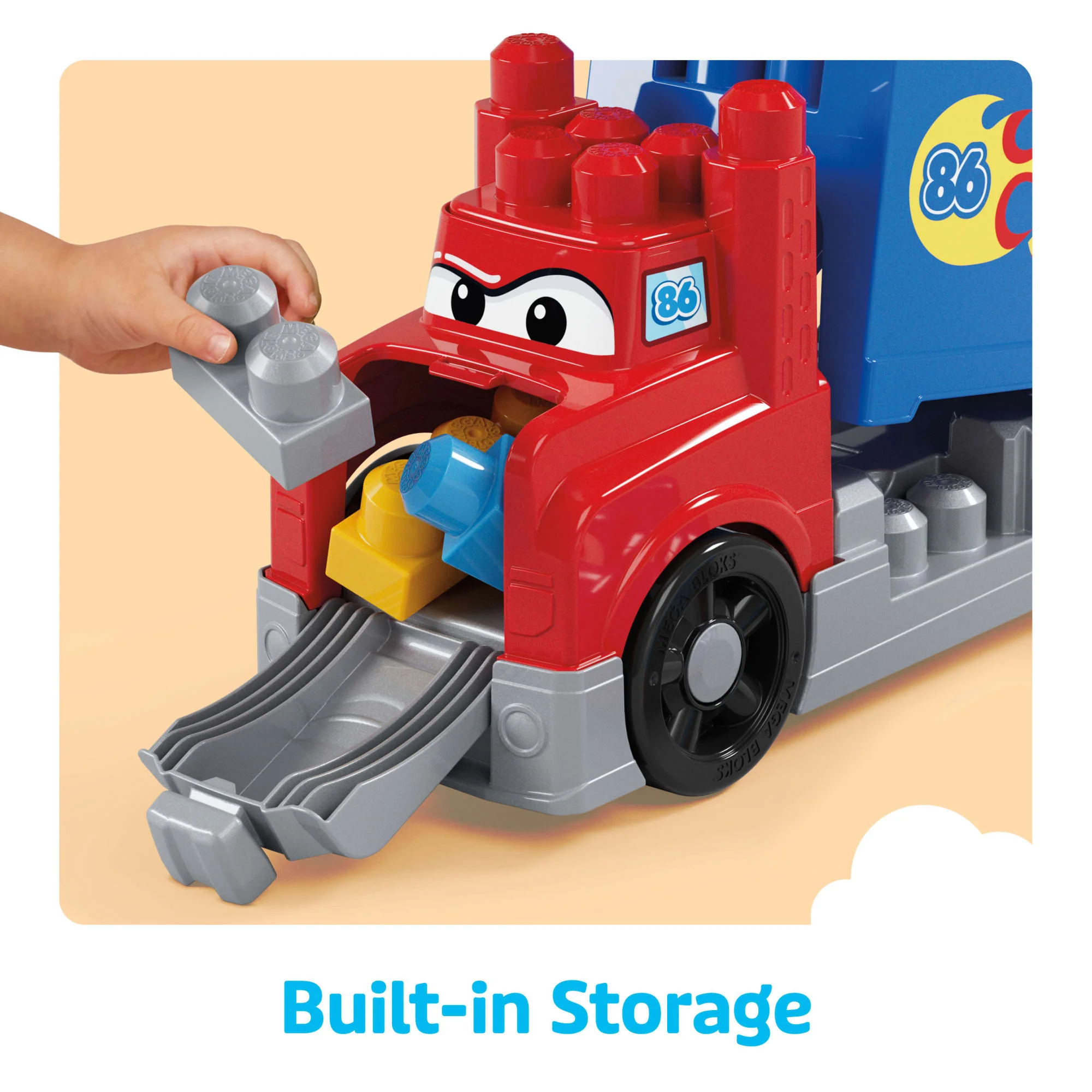 MEGA Bloks First Builders Build & Race Rig Toy Blocks (19 Pieces) For Toddler - Image 5