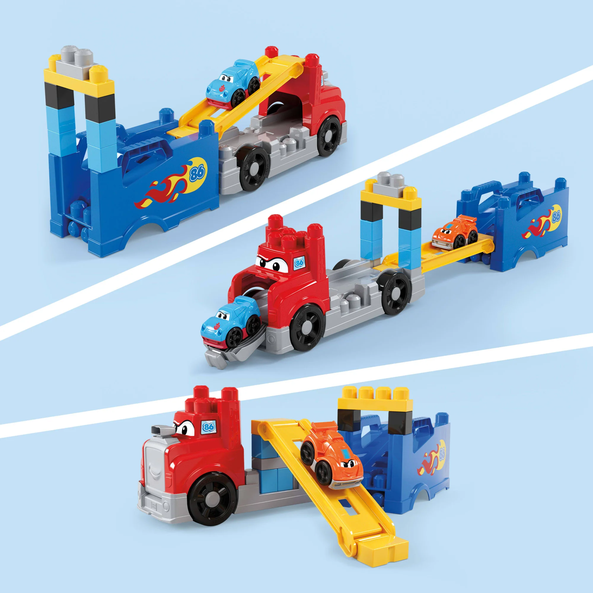Mega Bloks-Camion Course et Construction-Coffret Avec 19Pièces - Image 4