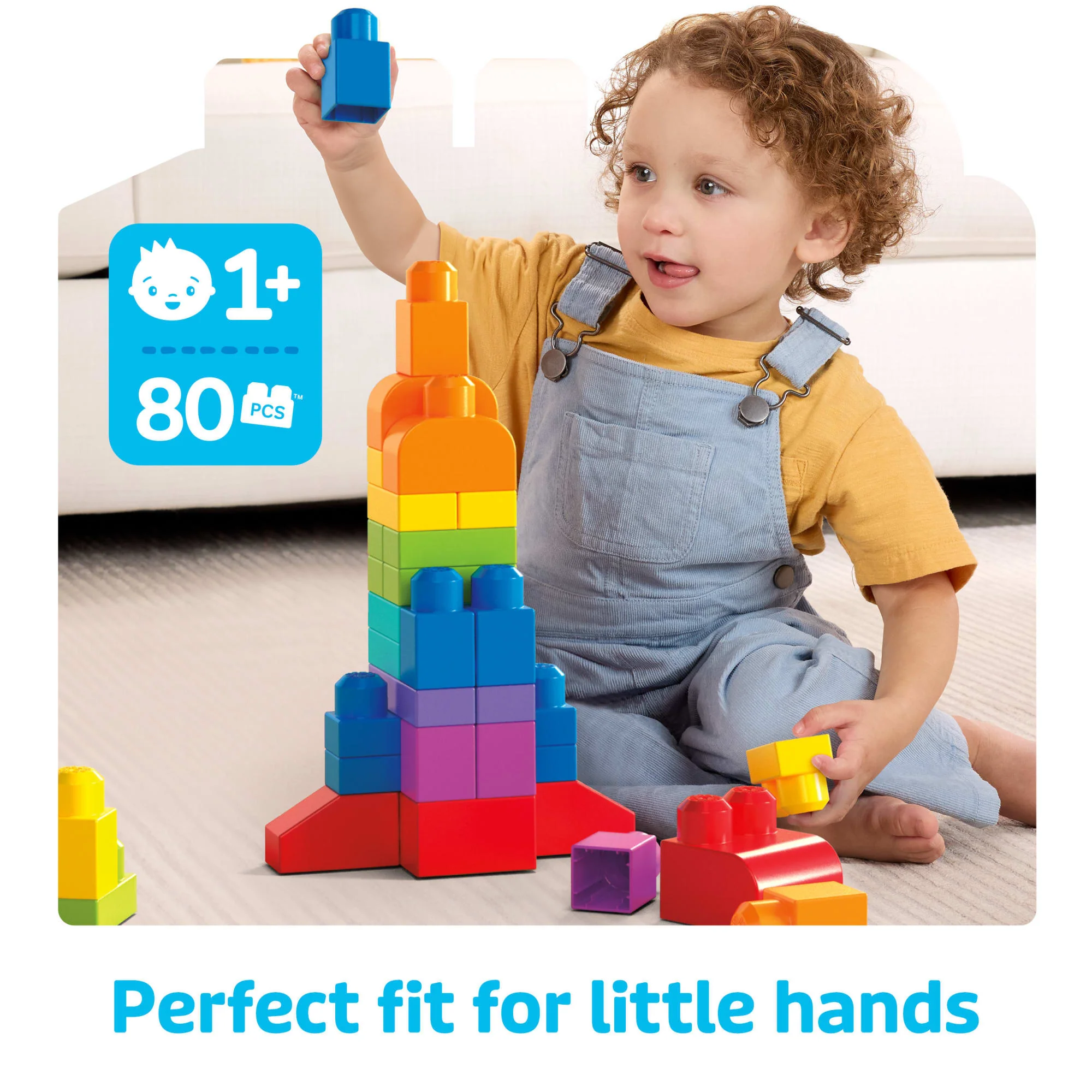 MEGA BLOKS First Builders Big Building Bag Toy Blocks With Storage Bag (80 Pieces) For Toddler - Image 2