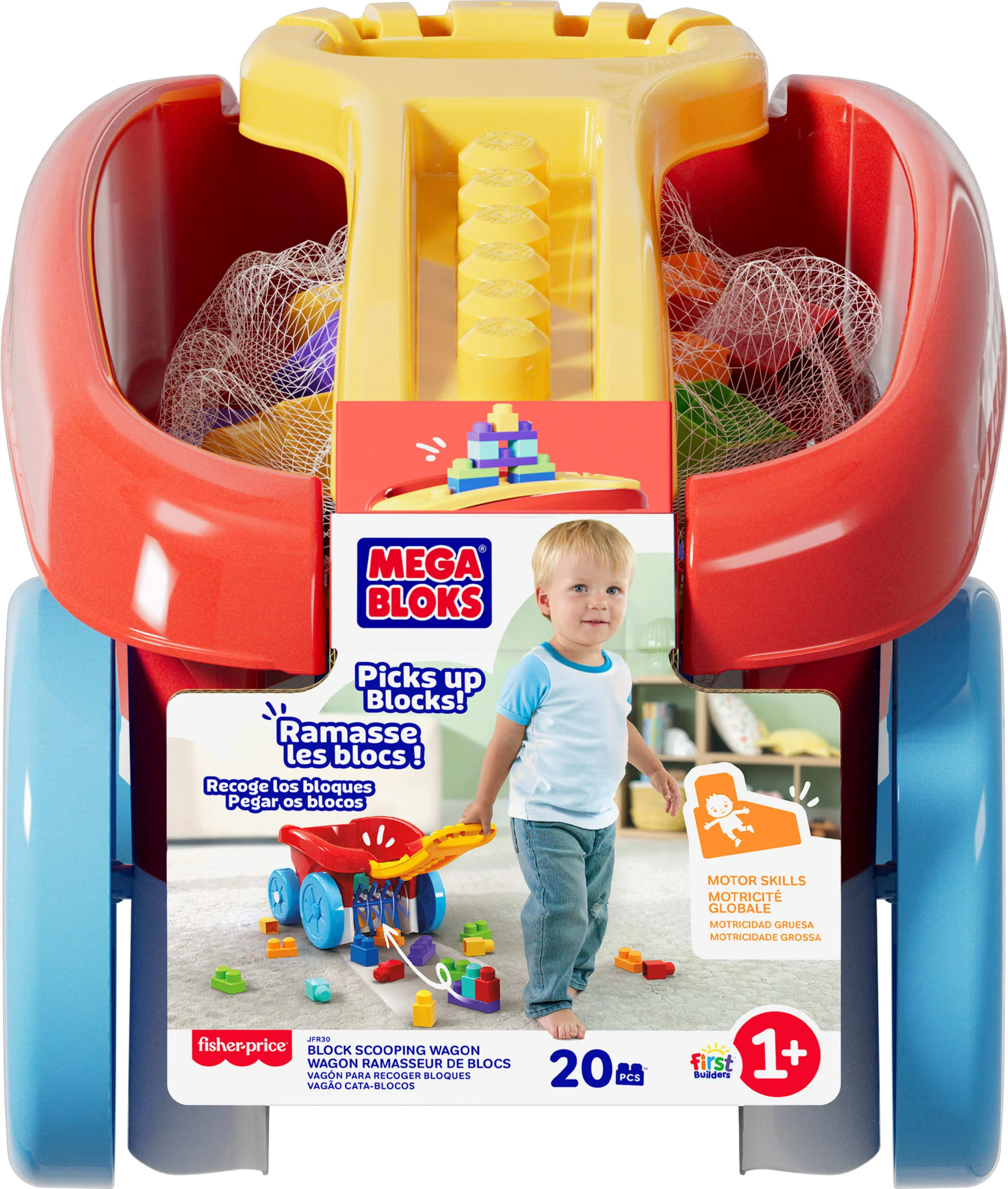 MEGA BLOKS First Builders Block Scooping Wagon With Storage (20 Pieces) For Toddlers - Image 6