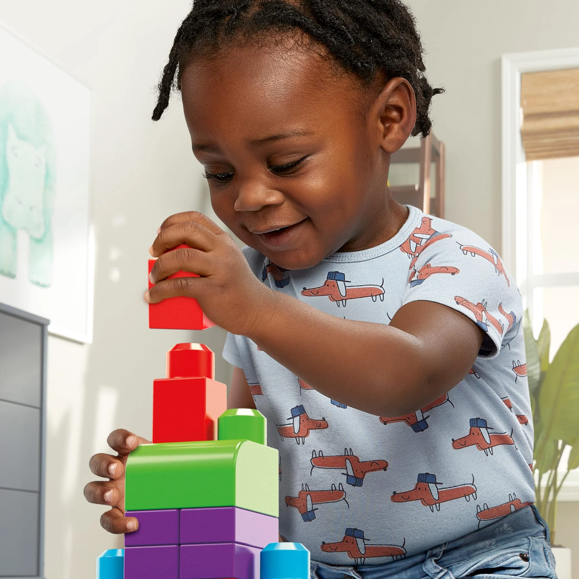 Mega Bloks Jogo de Construção Bolsa de Construção de 60 peças azul - Image 2