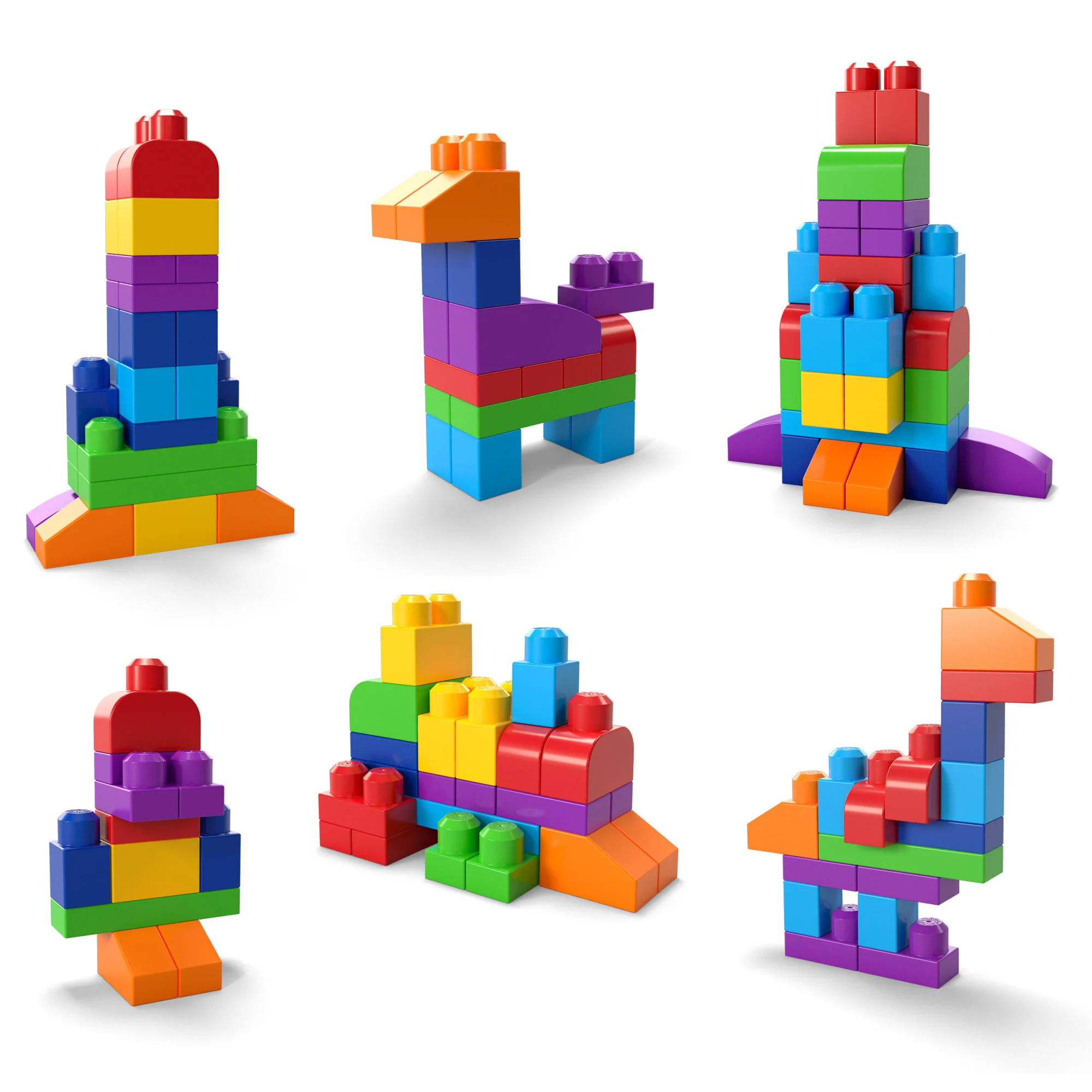 Mega Bloks Jogo de Construção Bolsa de Construção de 60 peças azul - Image 4