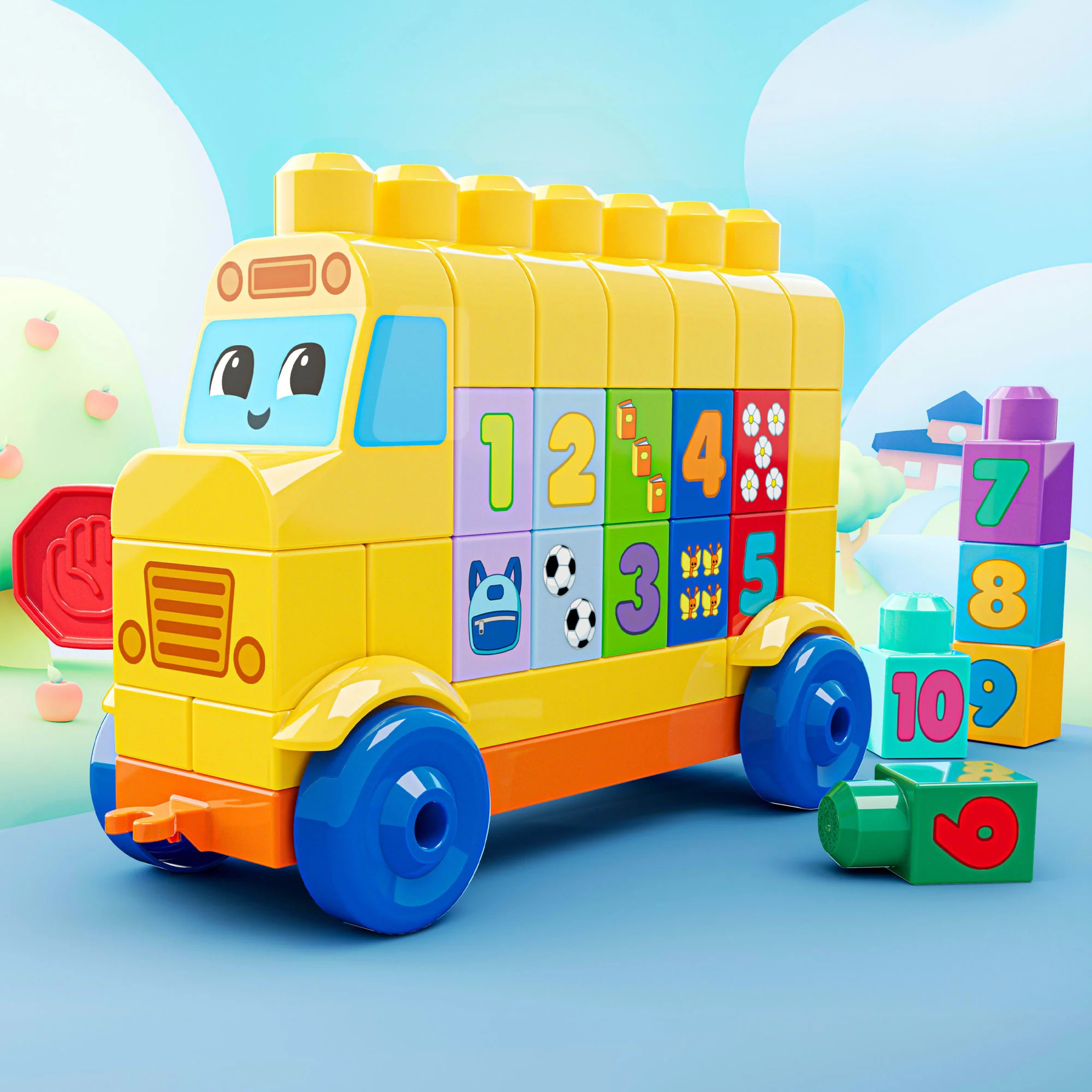 MEGA BLOKS Juguete de Construcción Autobús de Números Arma y Cuenta - Image 5