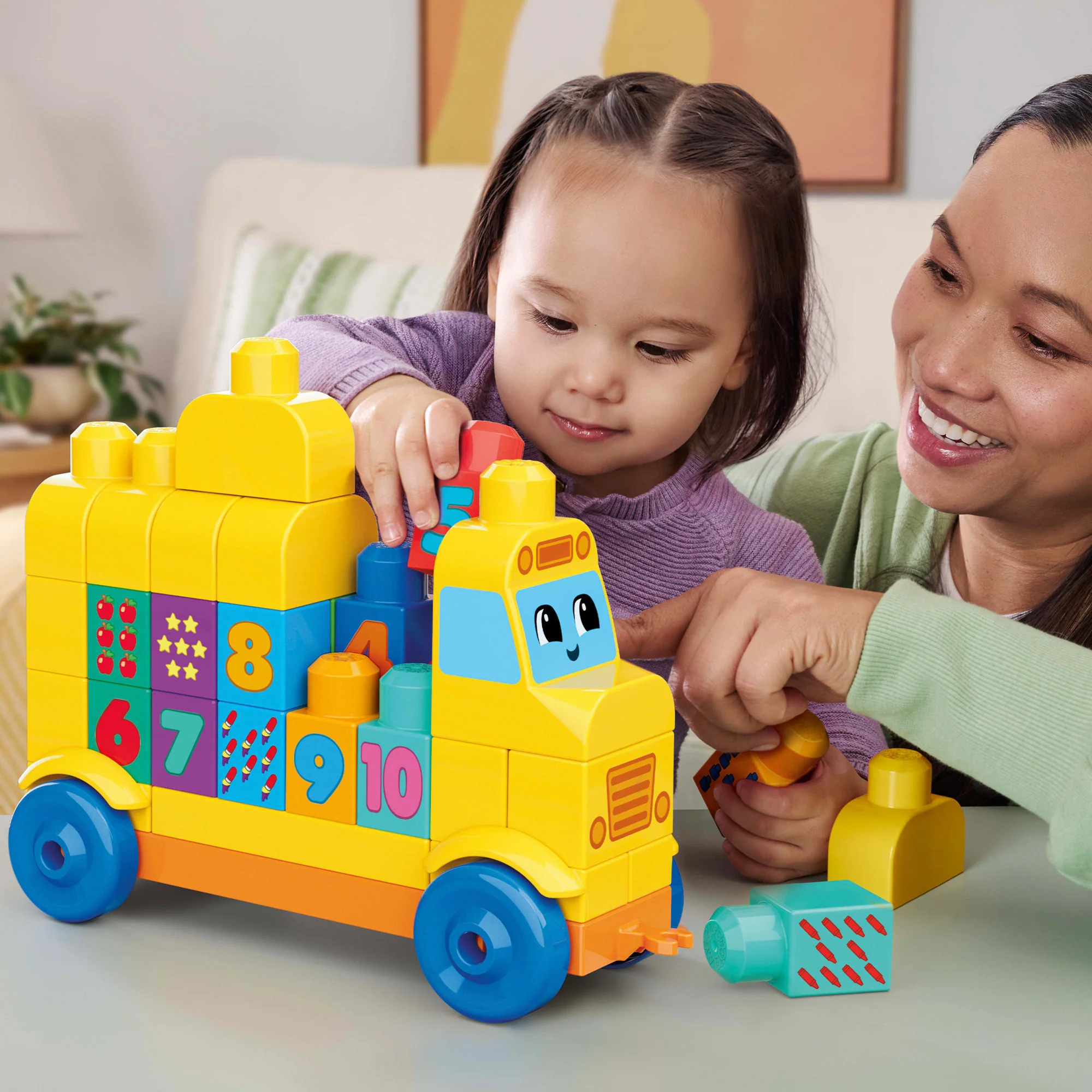 MEGA BLOKS Juguete de Construcción Autobús de Números Arma y Cuenta - Image 6