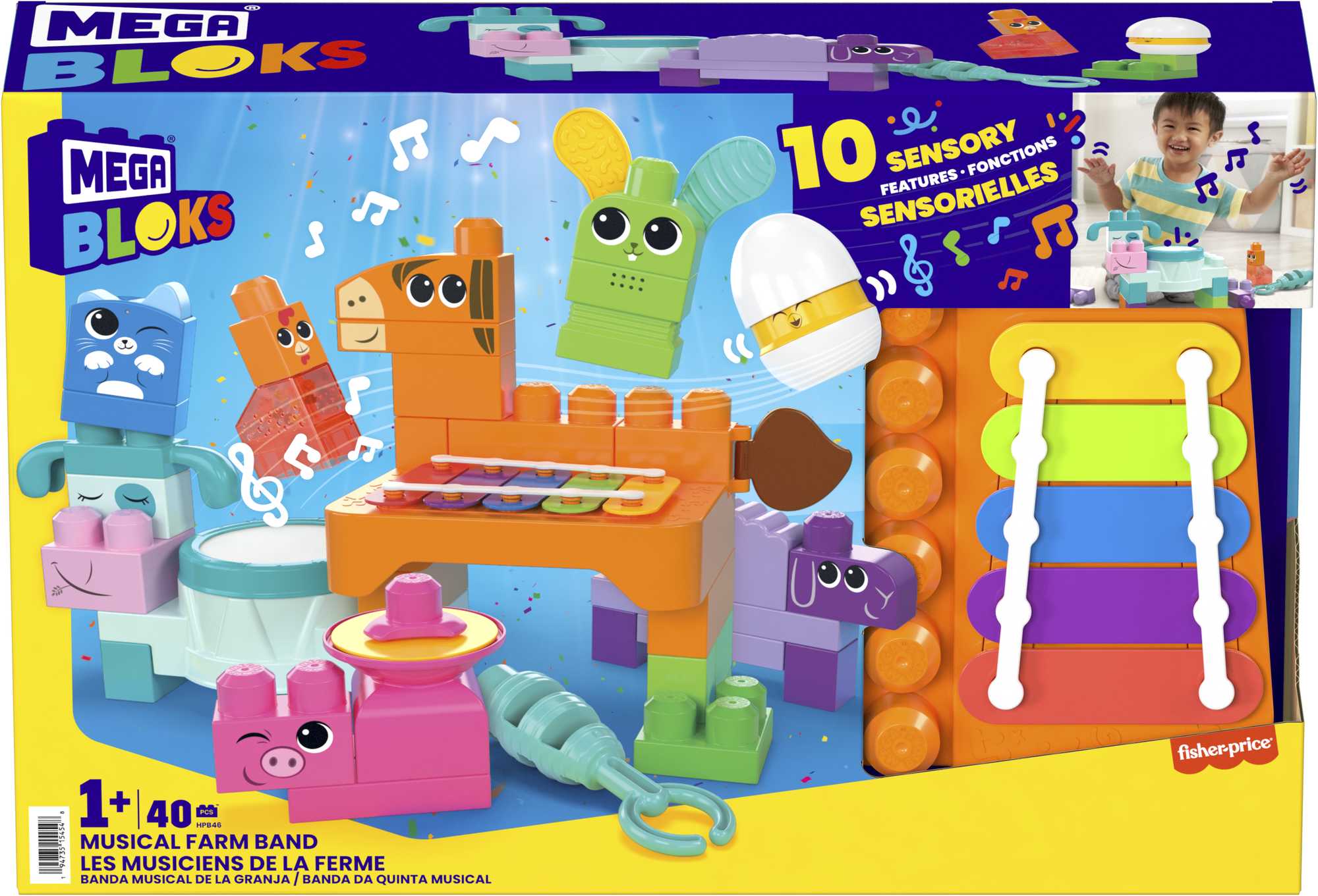 Mega Bloks Fisher-Price Les Musiciens de La Ferme, 45 Pièces - Image 3