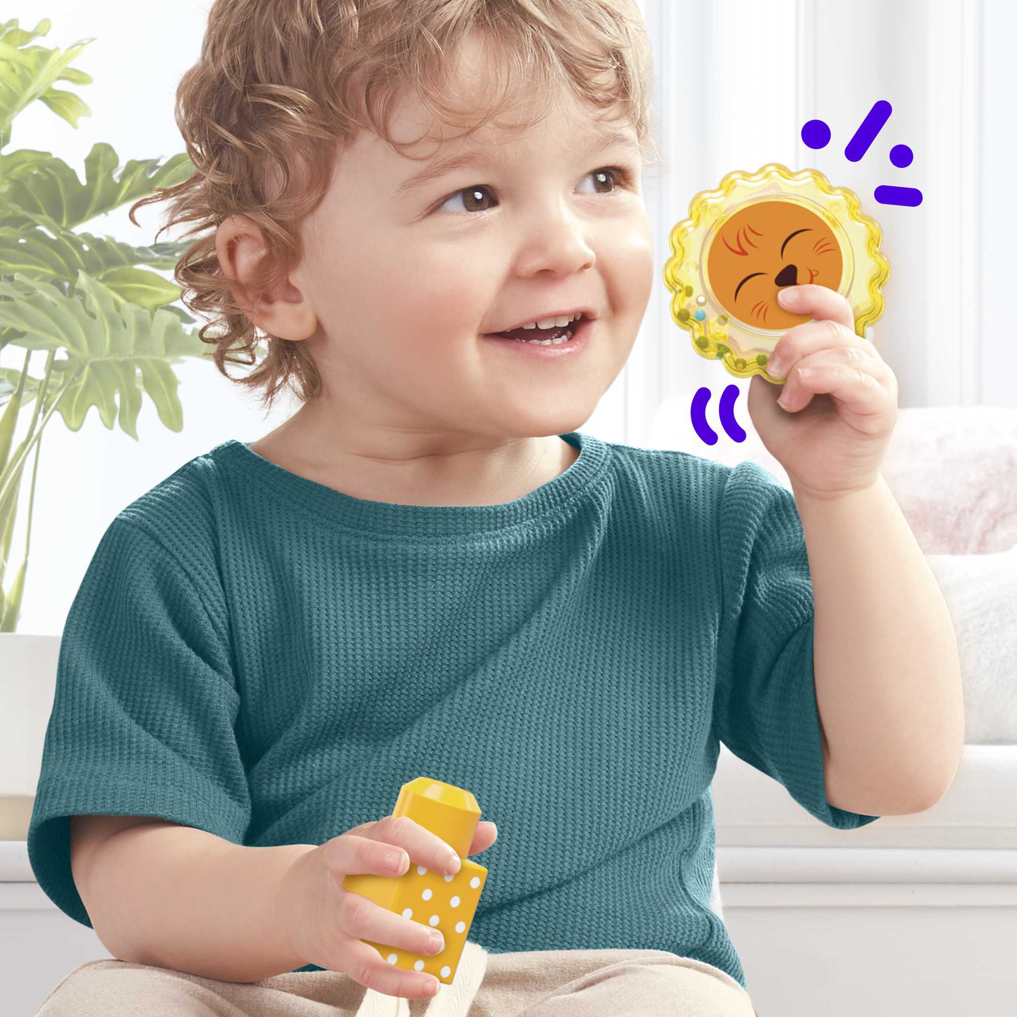 MEGA Bloks Rock N Rattle Safari Sensory Building Toys For Toddlers 1-3 (15 Pcs) - Image 4