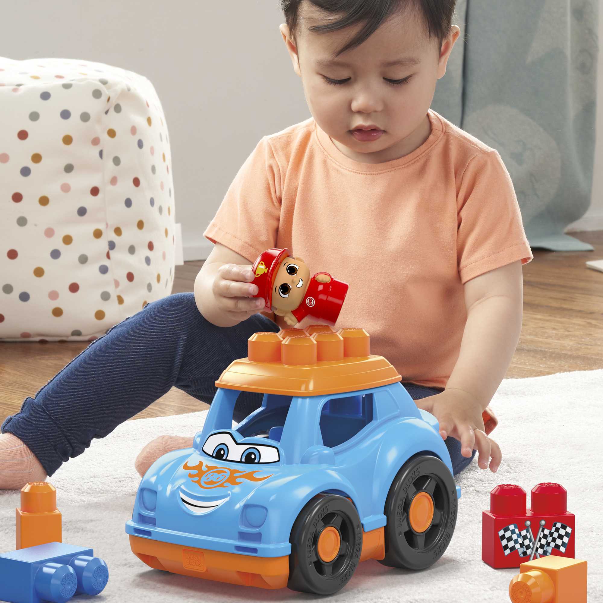 Mega Bloks Ricky Race Car Building Toy Car, Blocks For Toddlers 1-3 (6 Pcs) - Image 3