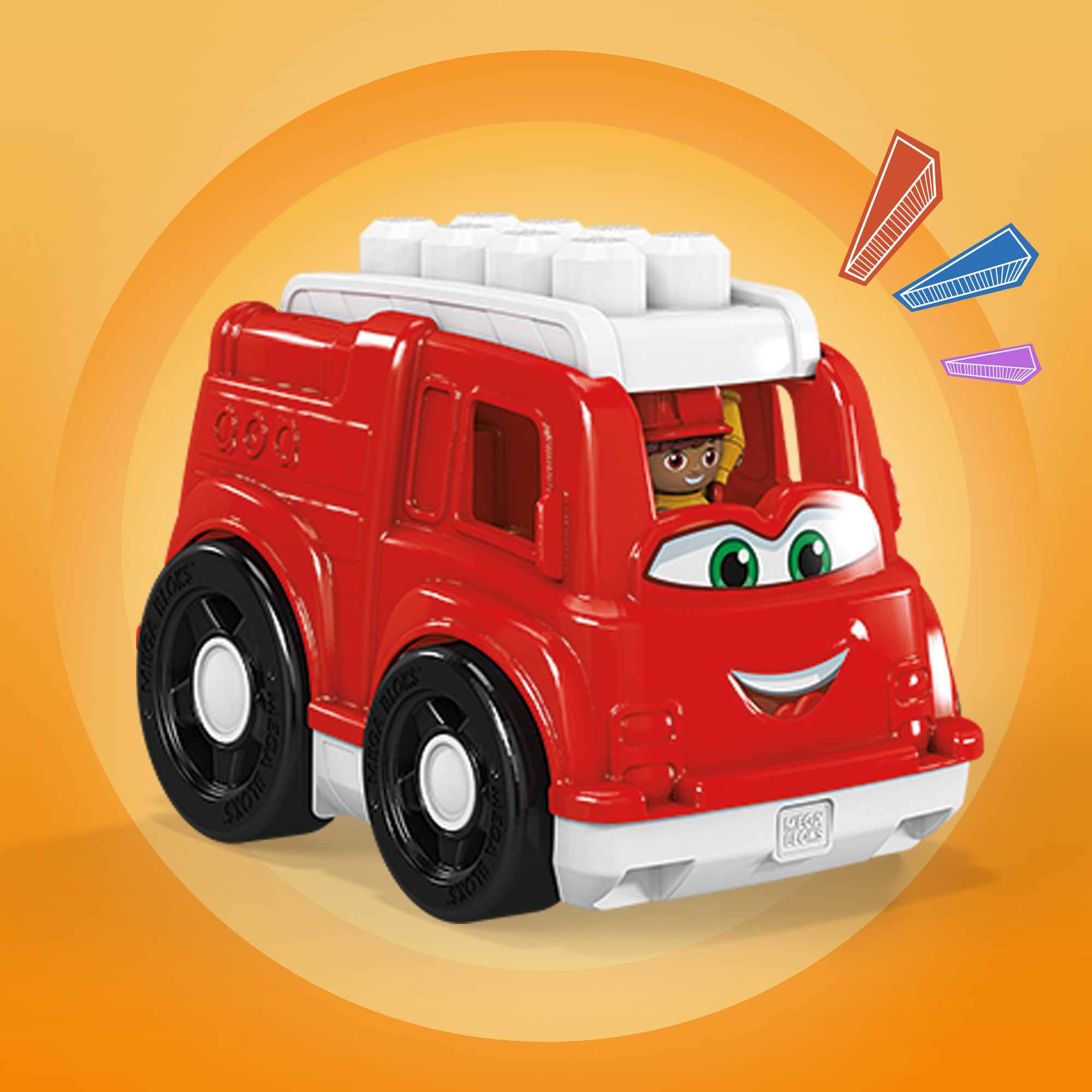 Mega Bloks  Coffret  Freddy Le Camion de Pompiers +4 Gros Blocs - Image 4