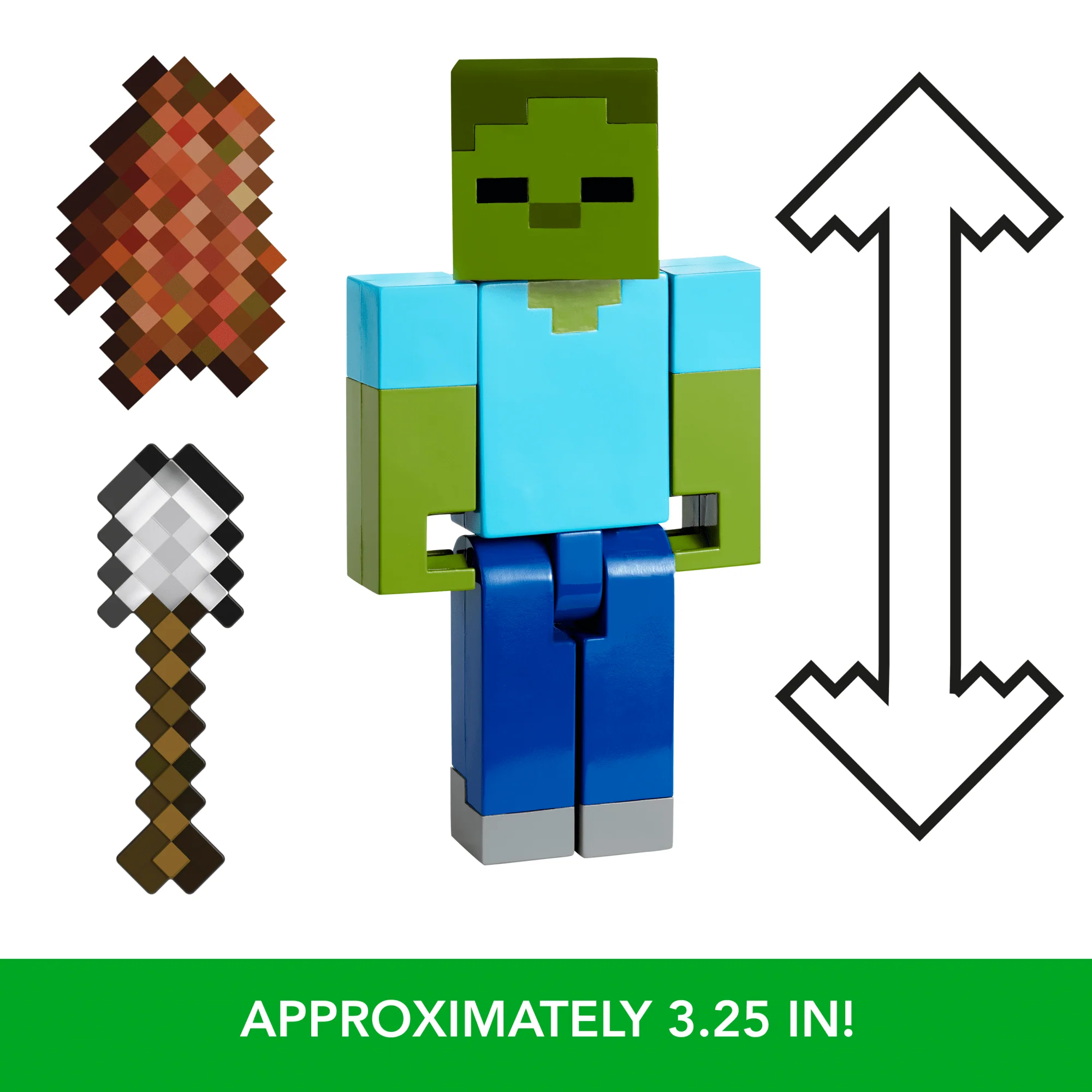 Minecraft Action Figures & Accessories Collection, 3.25-in Scale & Pixelated Design (Characters May Vary) - Image 2