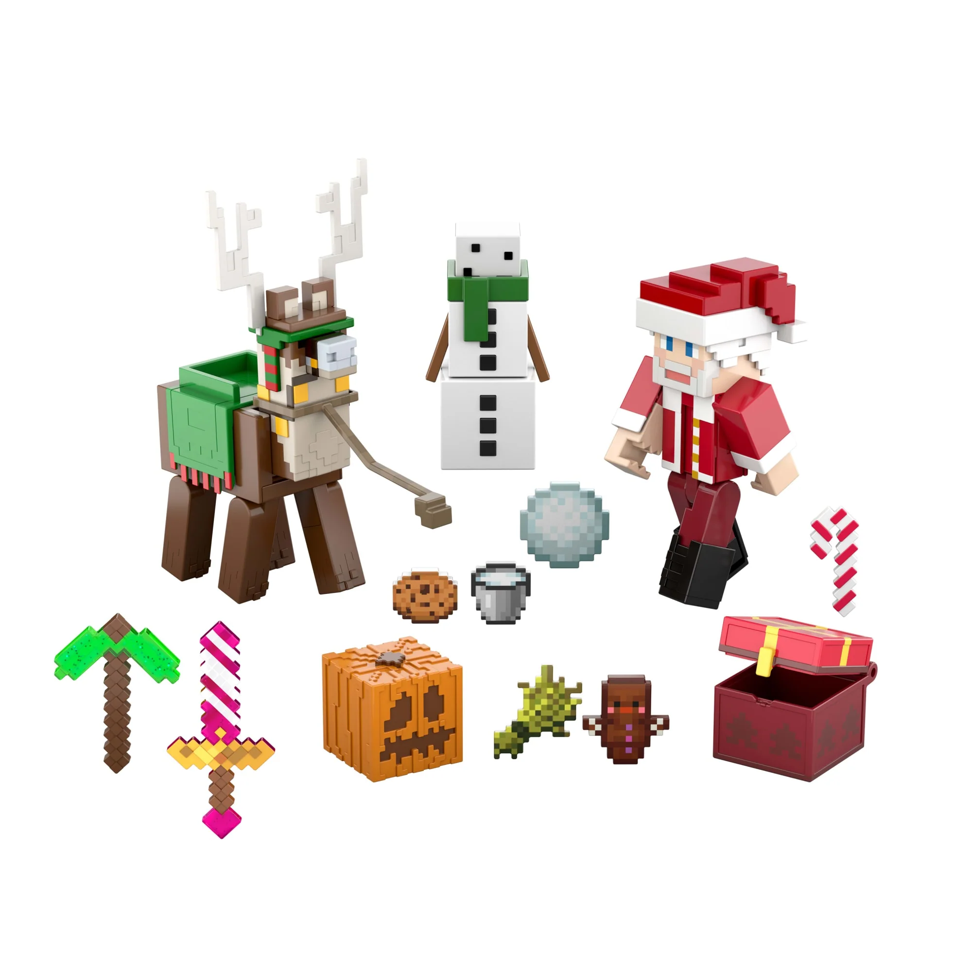 Minecraft Advent Calendar, 3 3.25-in Scale Action Figures, 17 Accessories & 4 Stickers - Image 4