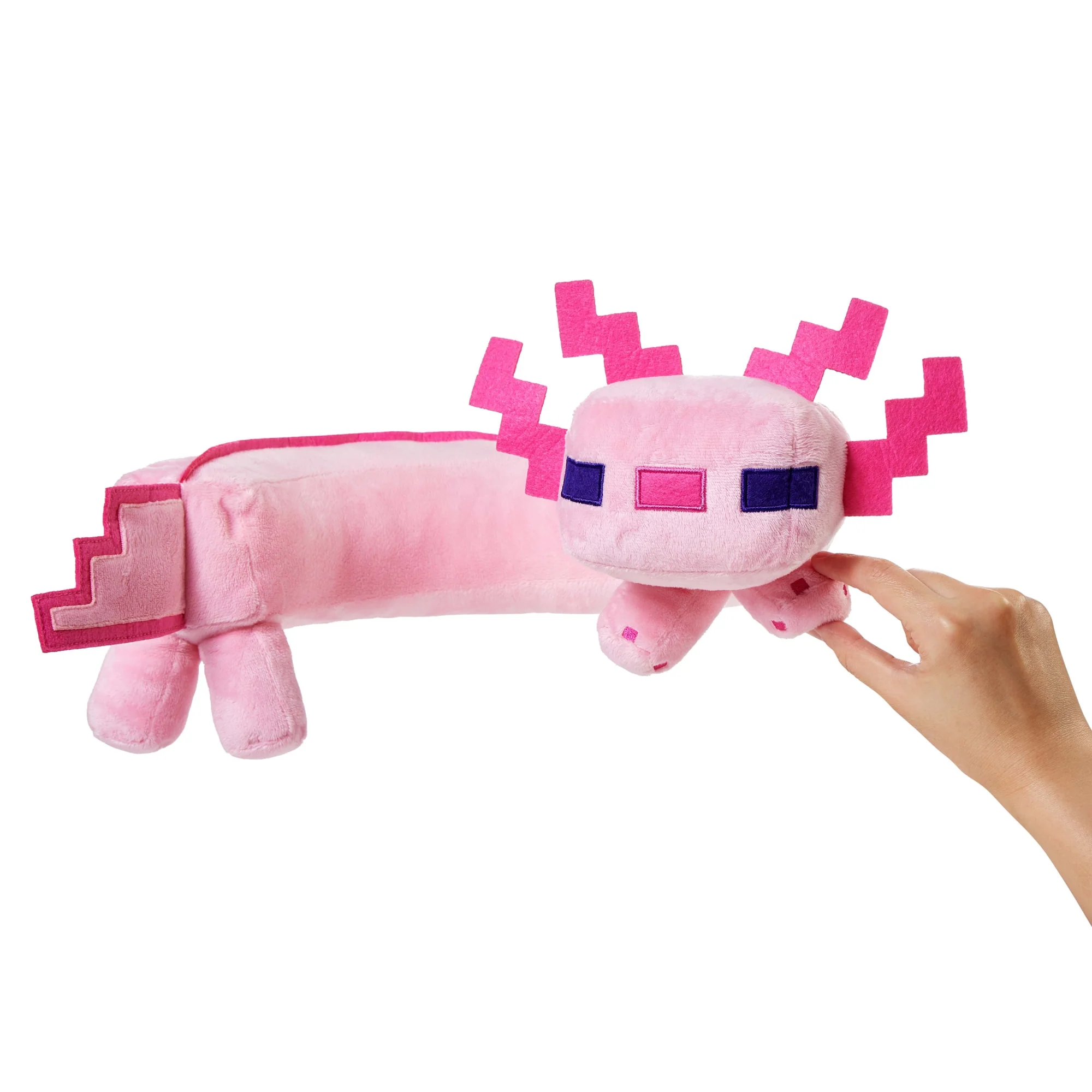 Minecraft Axolotl Neck Pillow, Plush Toy With Sound Feature, Curved To Stay in Place - Image 3