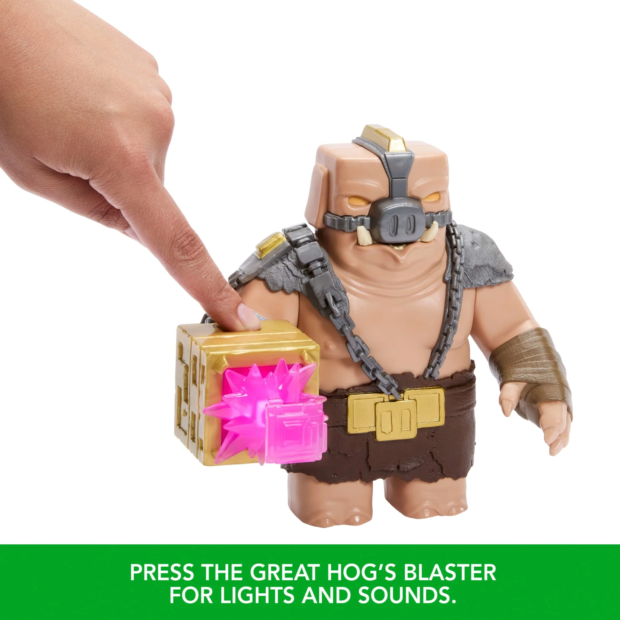 Minecraft Battle Mode Great Hog Large Action Figure, Lights & Sounds, Inspired By A Minecraft Movie - Image 4