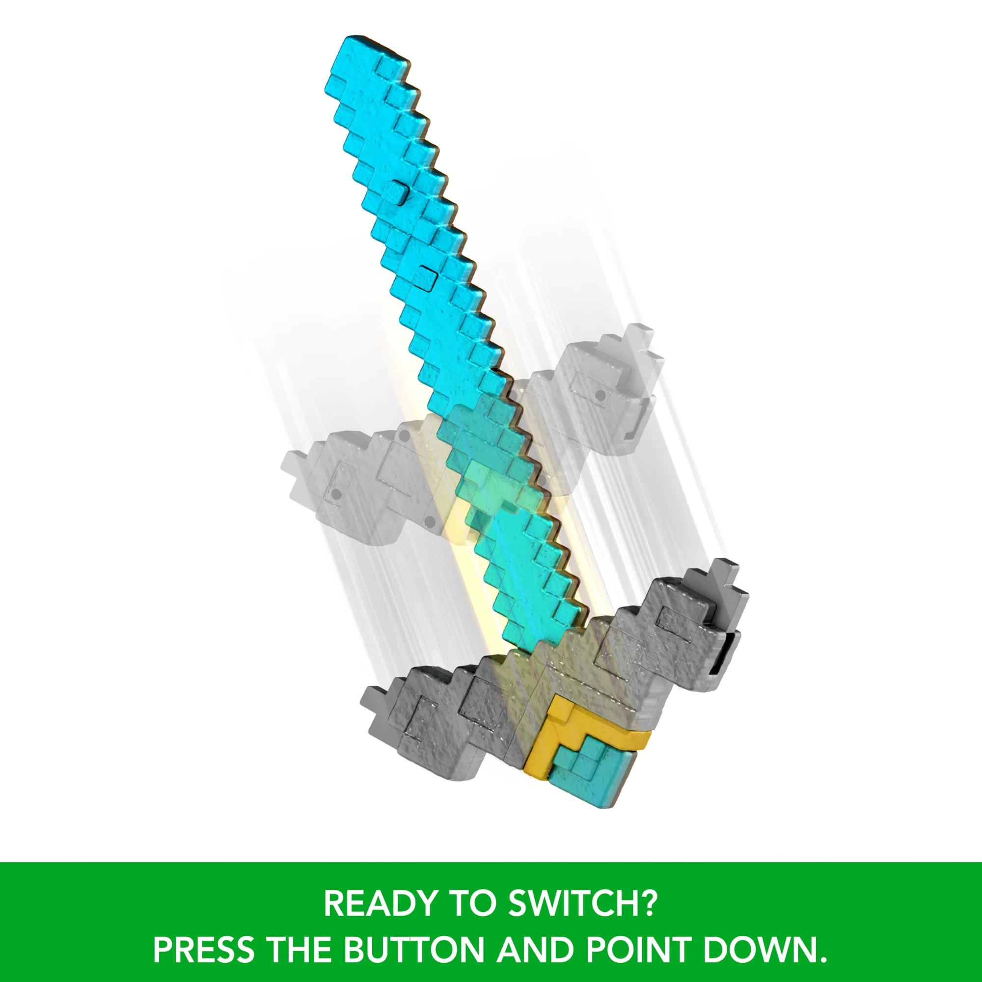 Minecraft Click And Switch Sword And Pickaxe Role-Play 2-In-1 Toy Inspired By The Movie - Image 4