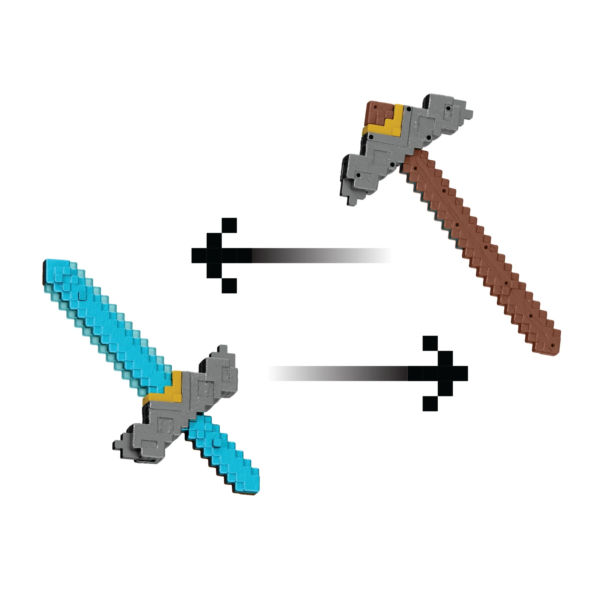 Minecraft Click And Switch Sword And Pickaxe Role-Play 2-in-1 Toy inspired By The Movie - Image 3