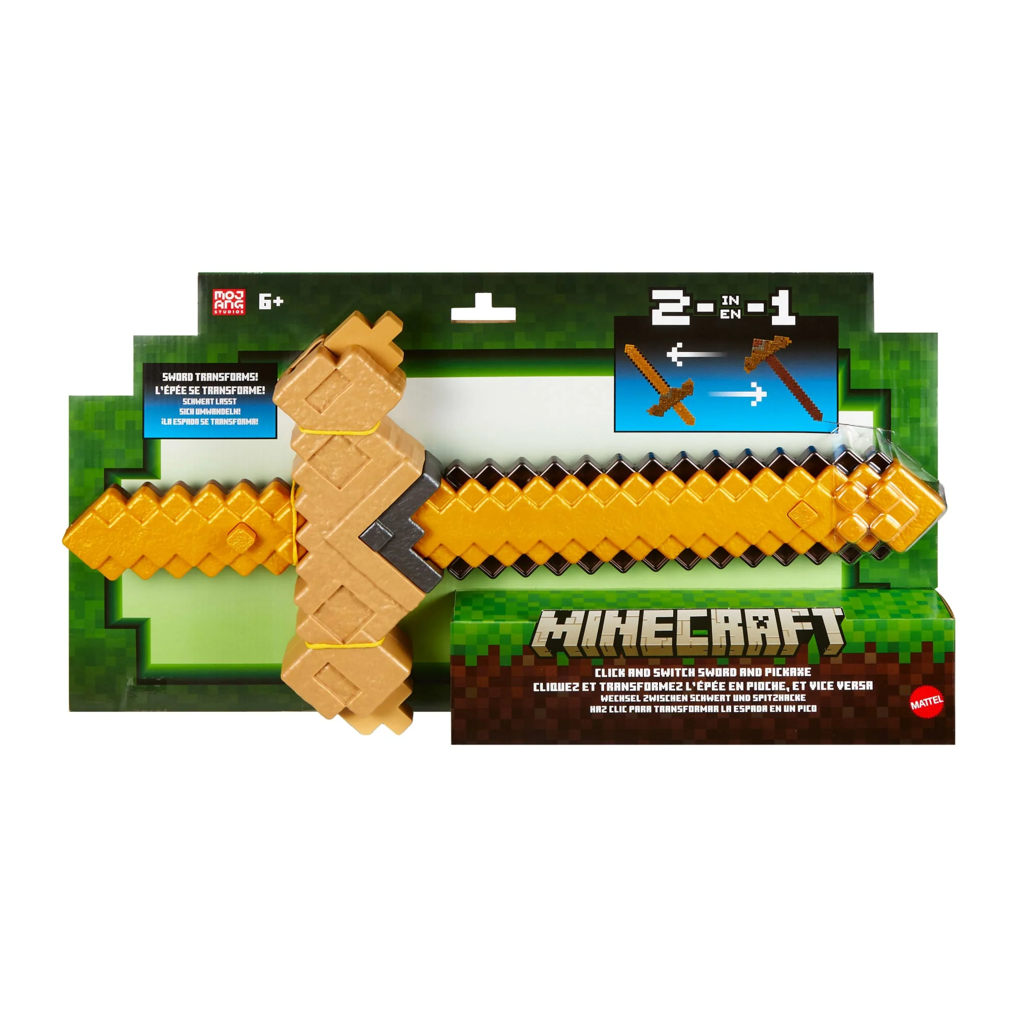 Minecraft Click & Switch Sword & Pick-Axe, Transforming Kid-Sized 2-In-1 Toy For Role-Play & Costumes - Image 6