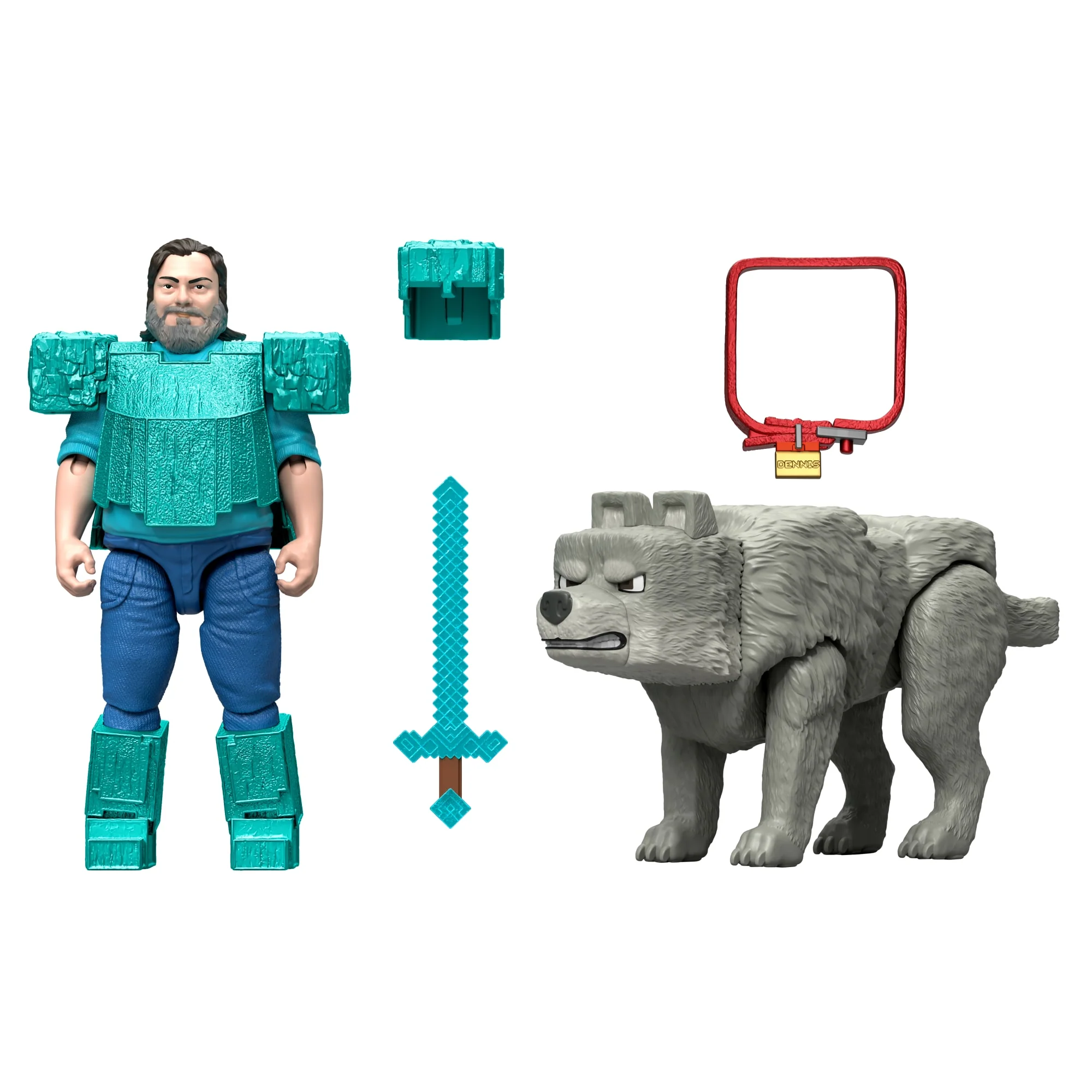 Minecraft – Coffret Figurines – Meilleur Ami Canin, 2 Fig. et 2 Acc. - Image 4