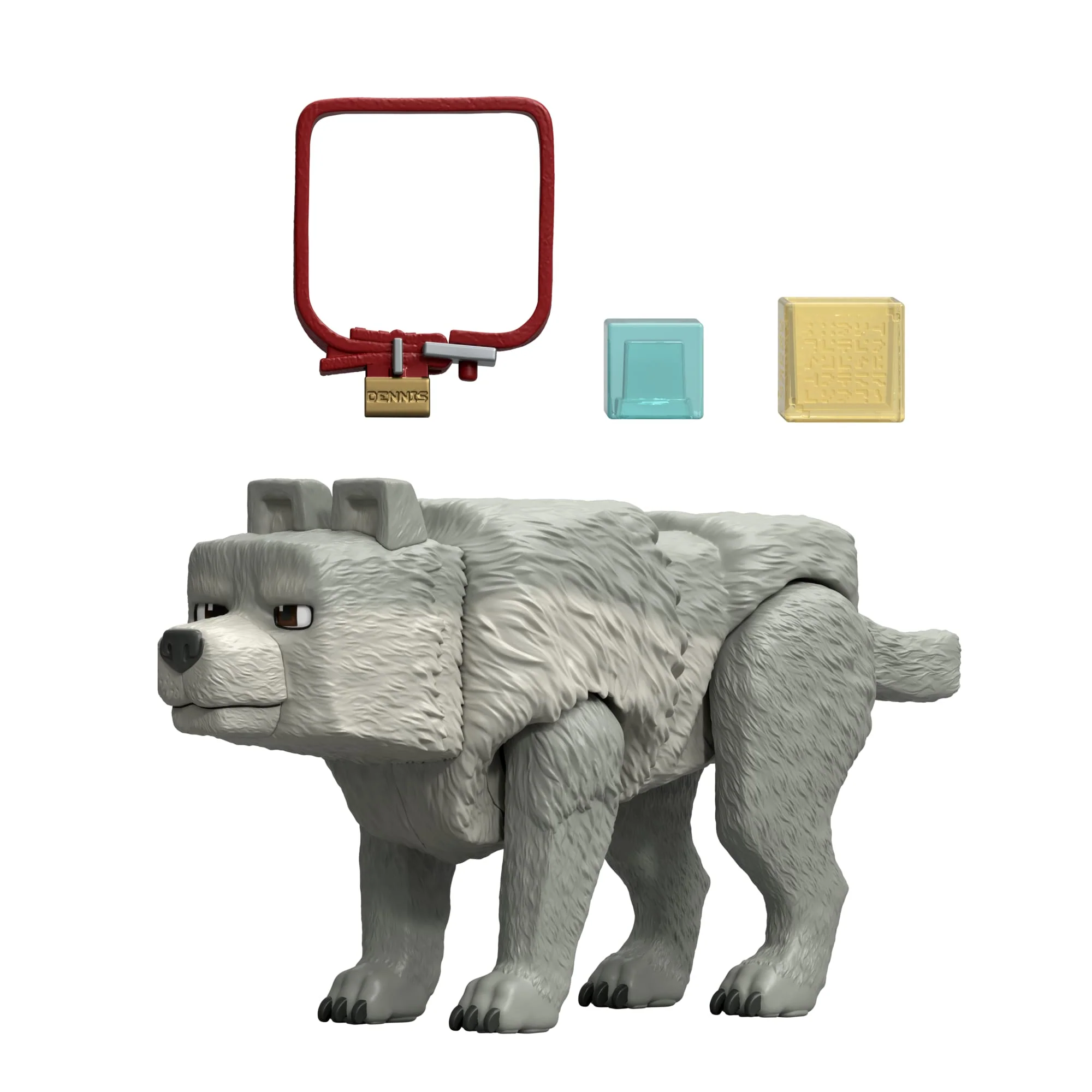 Minecraft Dennis The Wolf Action Figure & Accessories, 3.25-inch Toy Set inspired By A Minecraft Movie - Image 3