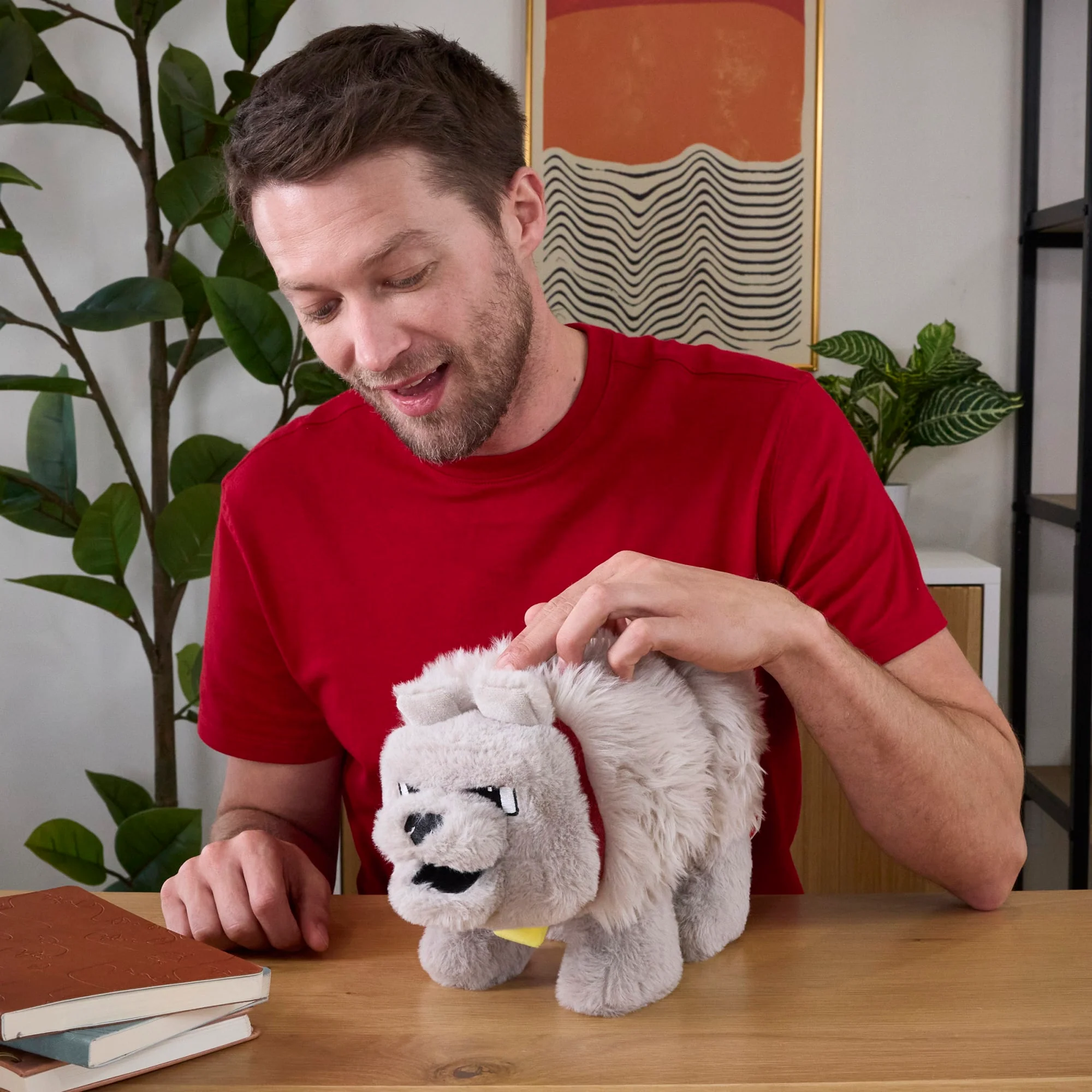 Minecraft Dennis The Wolf Interactive Plush Toy With Sounds & Moving Mouth, Inspired By The Movie - Image 2
