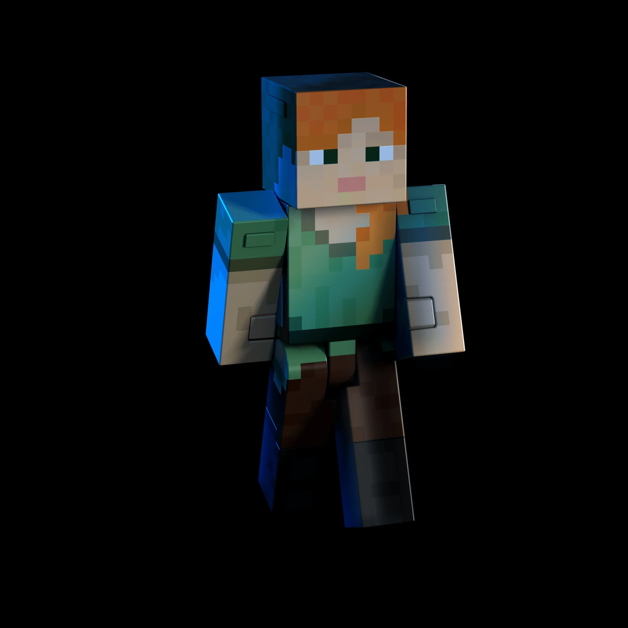 Minecraft Diamond Level Alex Action Figure, Die-Cast Accessories, 5.5-in Collector Scale - Image 2