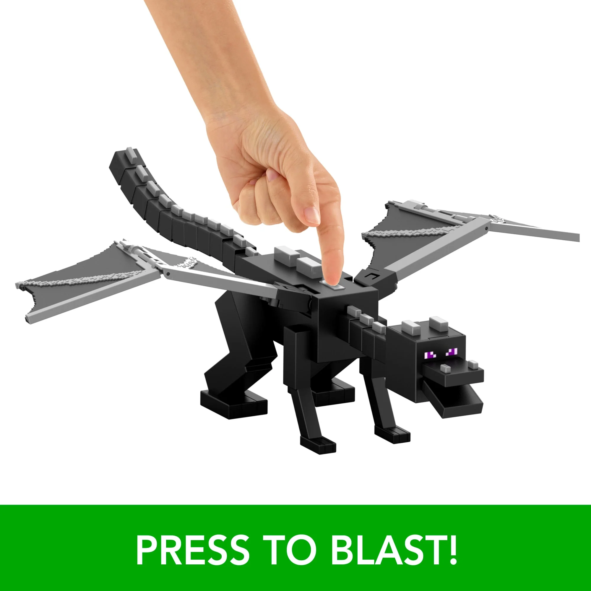 Minecraft DragonS Breath Attack Ender Dragon Action Figure With 10 Discs, 20-Inch Wingspan - Image 3