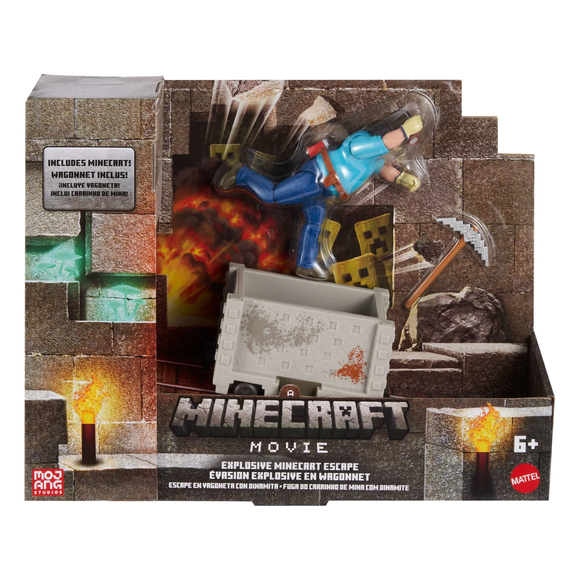 Minecraft Explosive Minecart Escape Action Figure & Accessories Toy Set Inspired By A Minecraft Movie - Image 6
