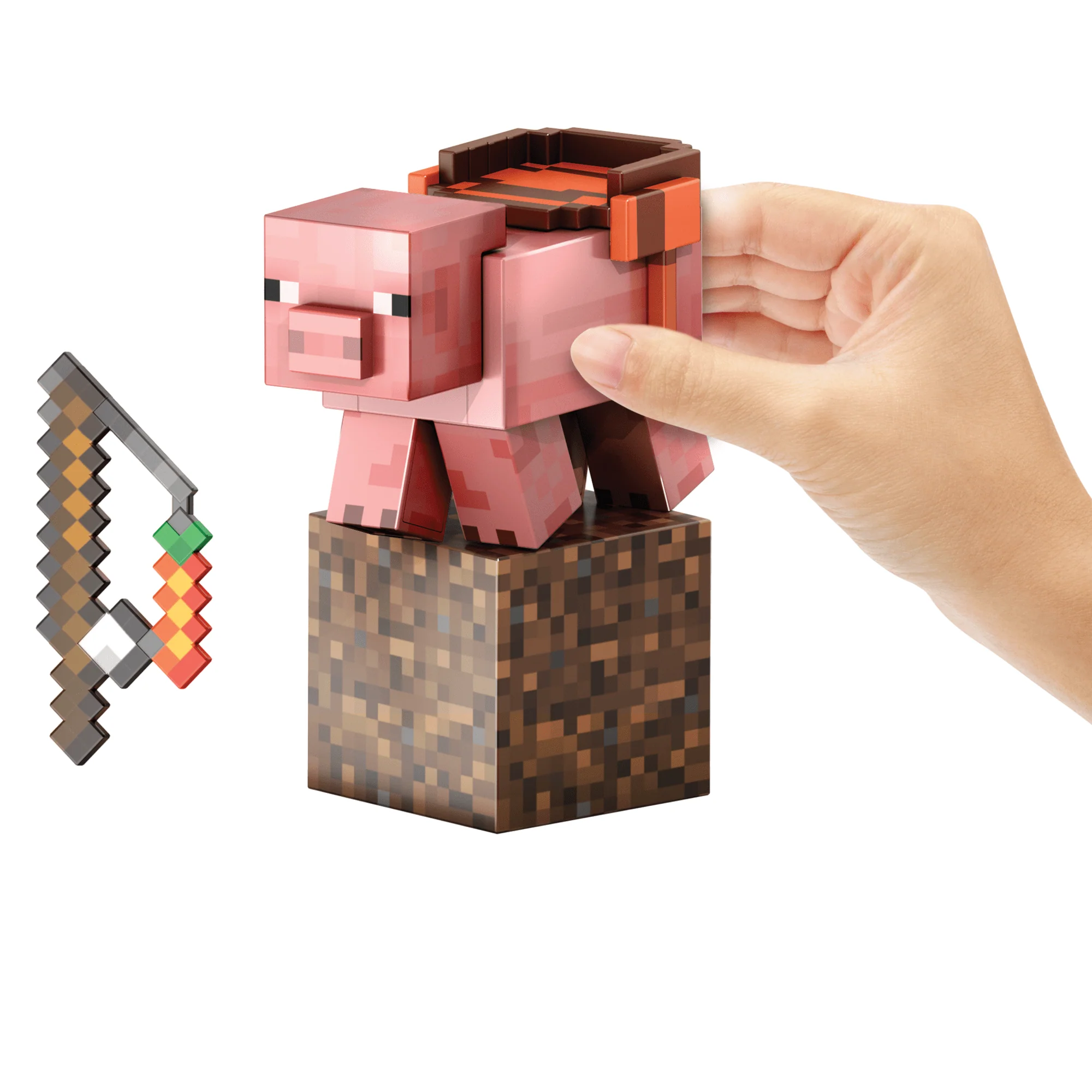 Minecraft-Cochon Diamond Level-Figurine Articulée 14Cm et Accessoires - Image 2