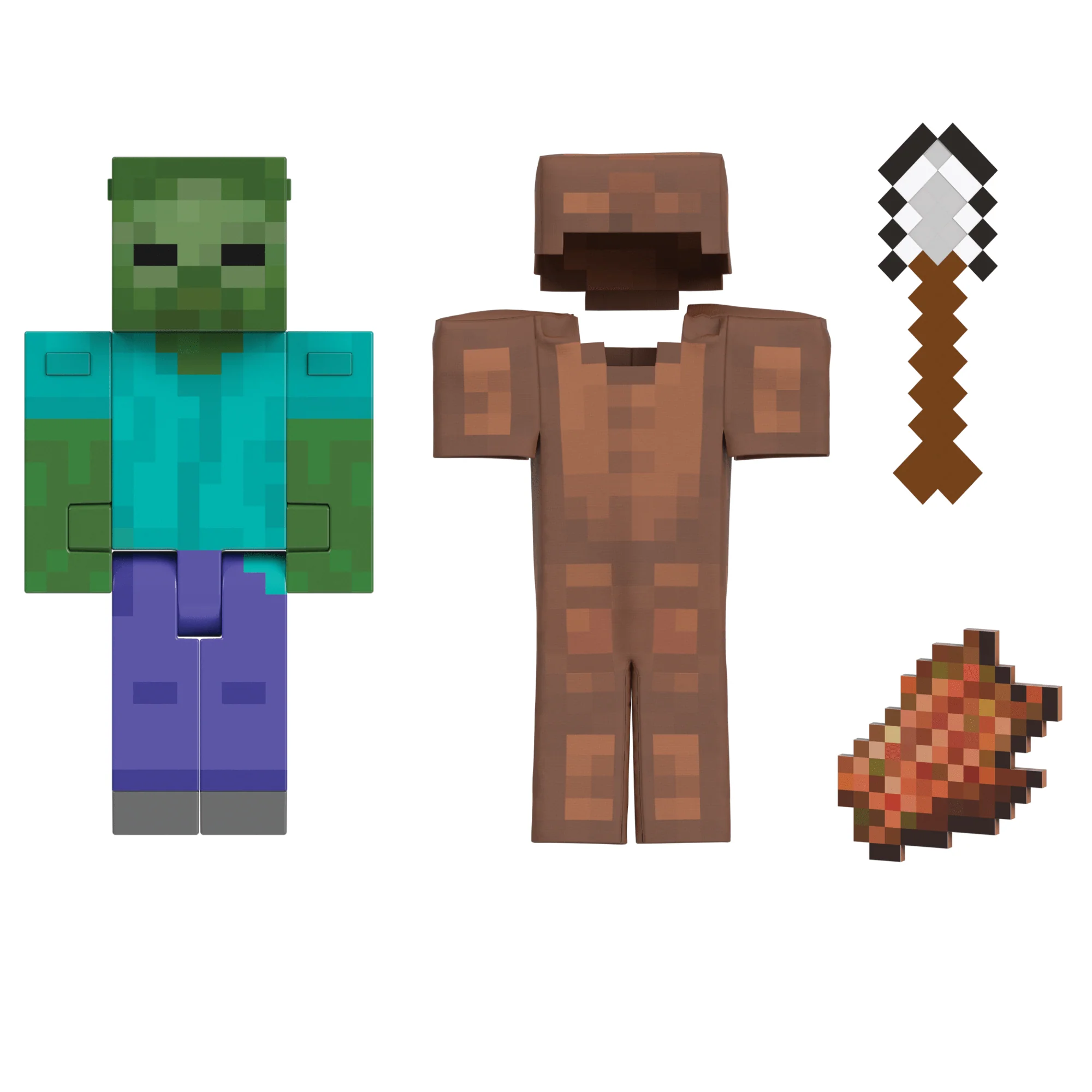 Minecraft-Zombie Diamond Level-Figurine Articulée 14Cm et Accessoires - Image 3