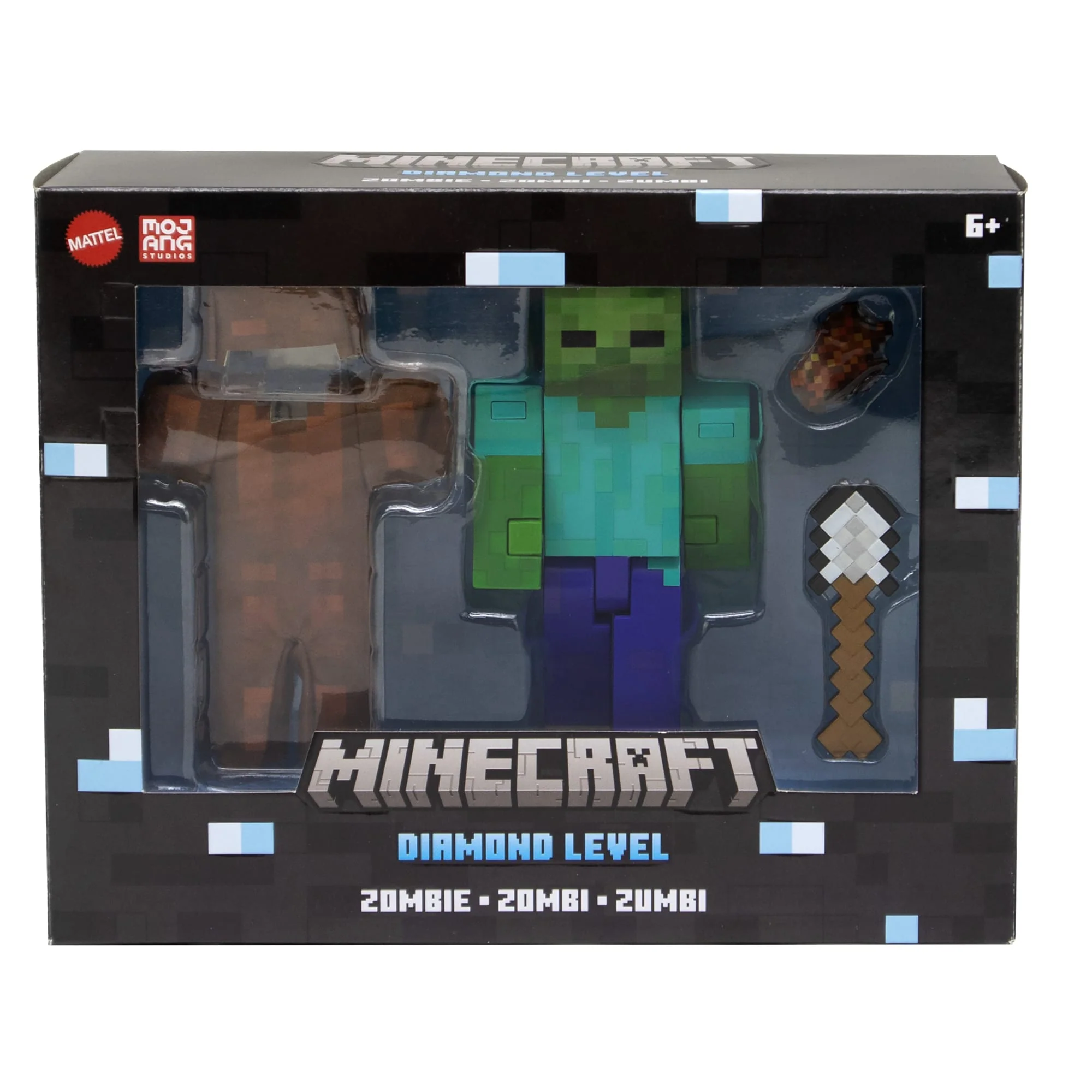 Minecraft-Zombie Diamond Level-Figurine Articulée 14Cm et Accessoires - Image 5