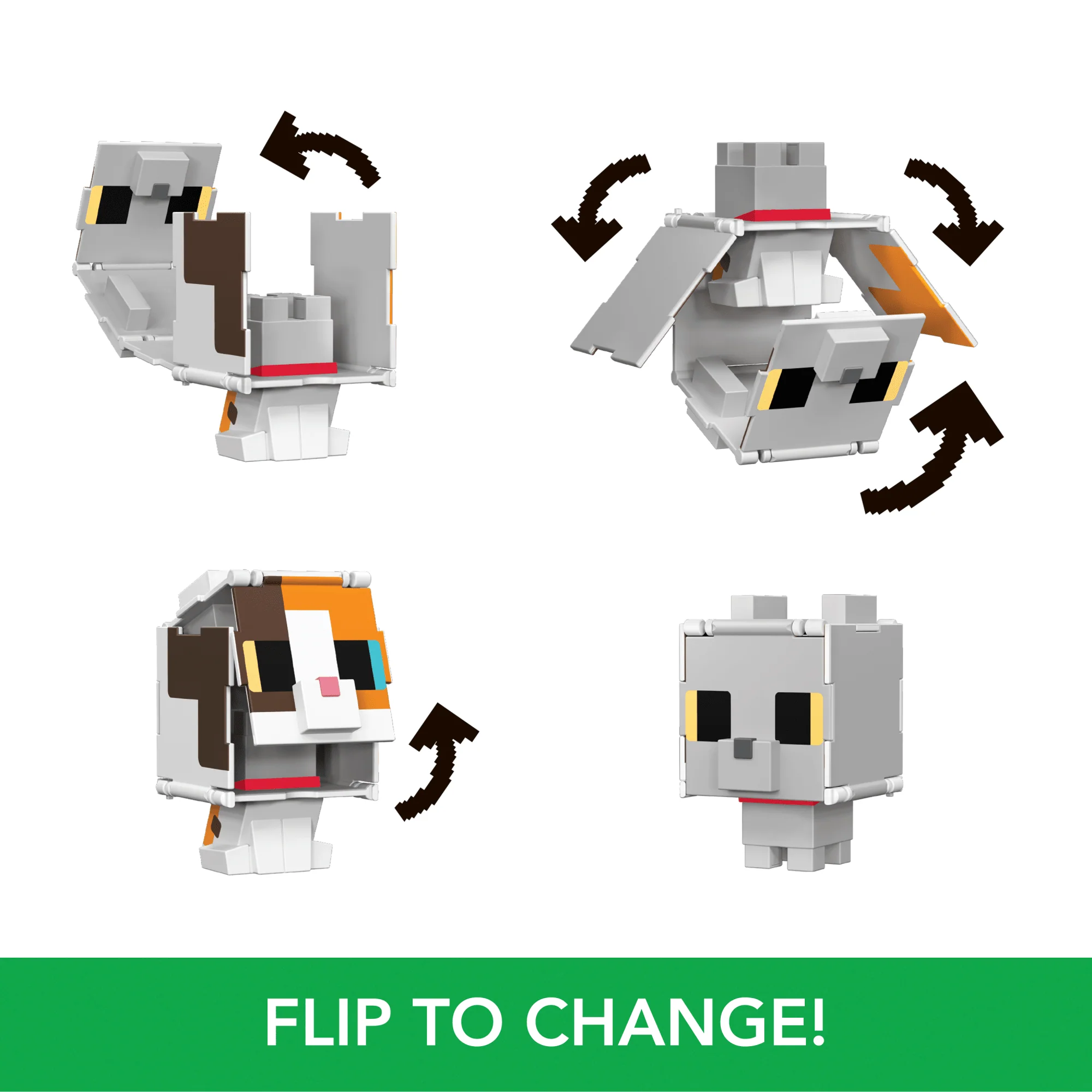 Minecraft Flippin’ Figs Figures, 2-In-1 Fidget Play, 3.75-Inch Scale Collectible Toy (Characters May Vary) - Image 5