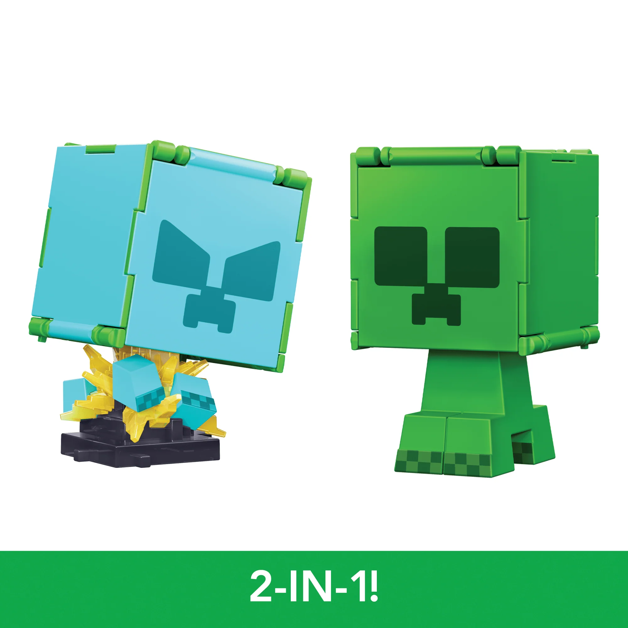 Minecraft Flippin’ Figs Figures Collection, 2-in-1 Fidget Play, 3.75-in Scale & Pixelated Design (Characters May Vary) - Image 3