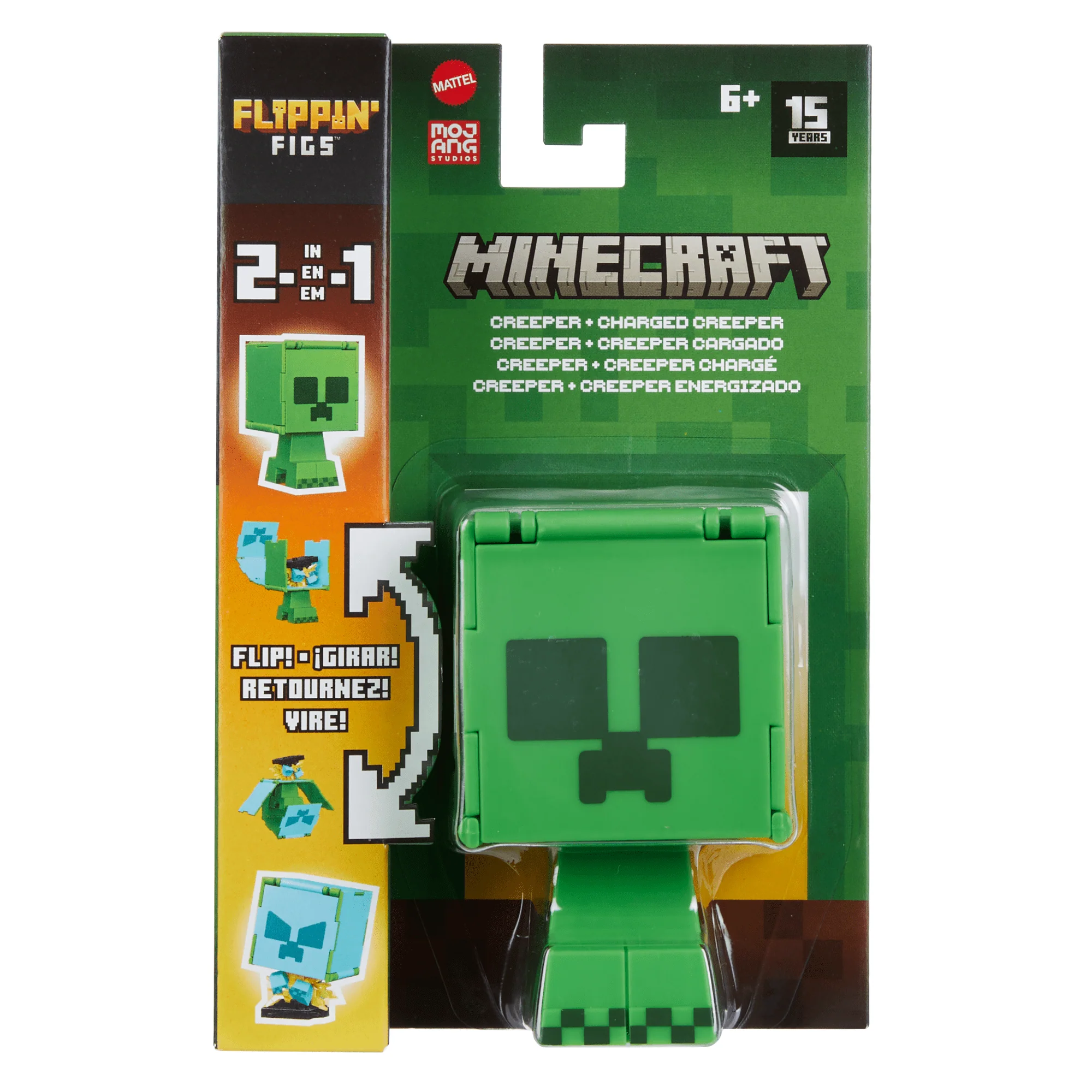 Minecraft Flippin’ Figs Figures Collection, 2-in-1 Fidget Play, 3.75-in Scale & Pixelated Design (Characters May Vary) - Image 6