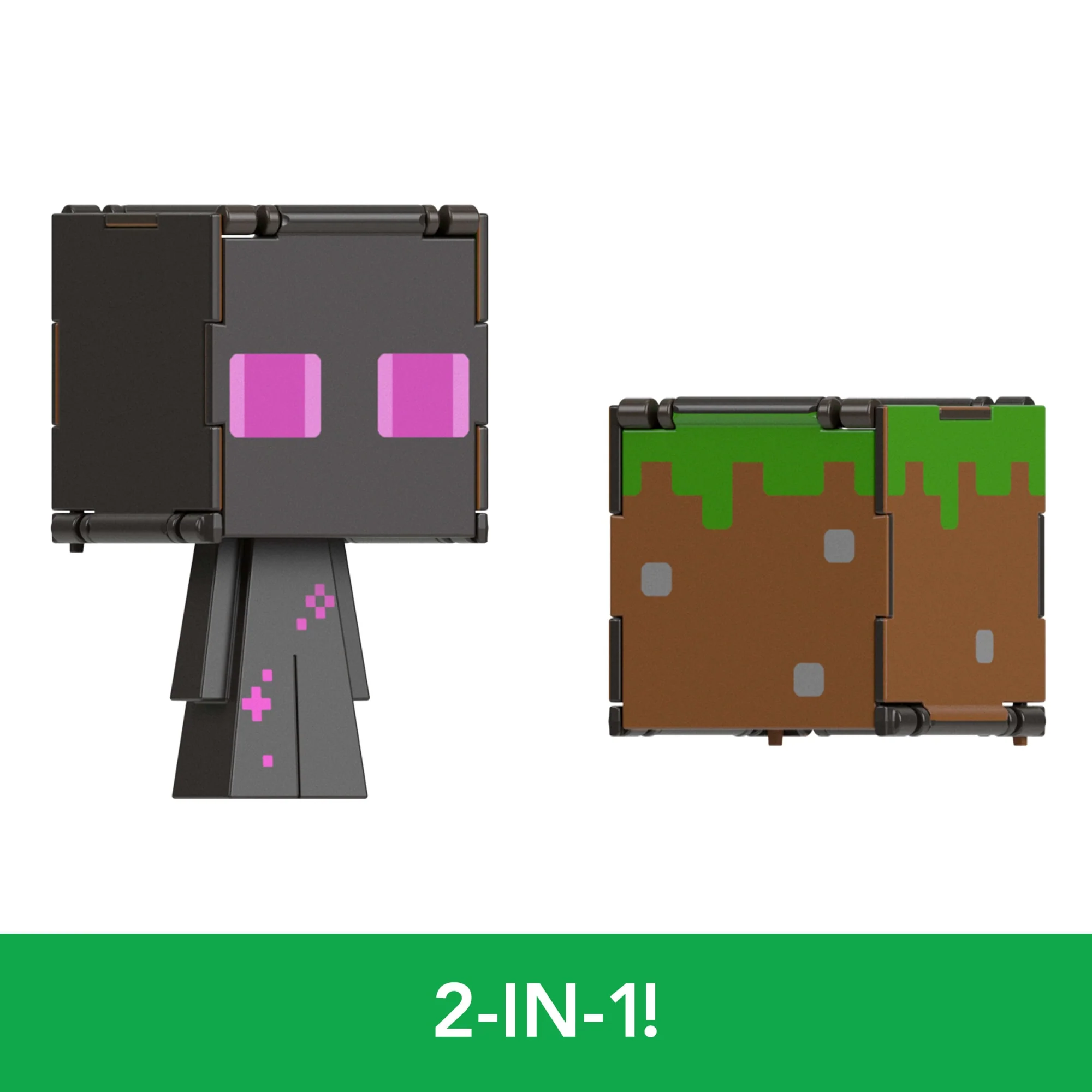Minecraft Flippin’ Figs Figures Collection, 2-in-1 Fidget Play, 3.75-in Scale & Pixelated Design (Characters May Vary) - Image 3