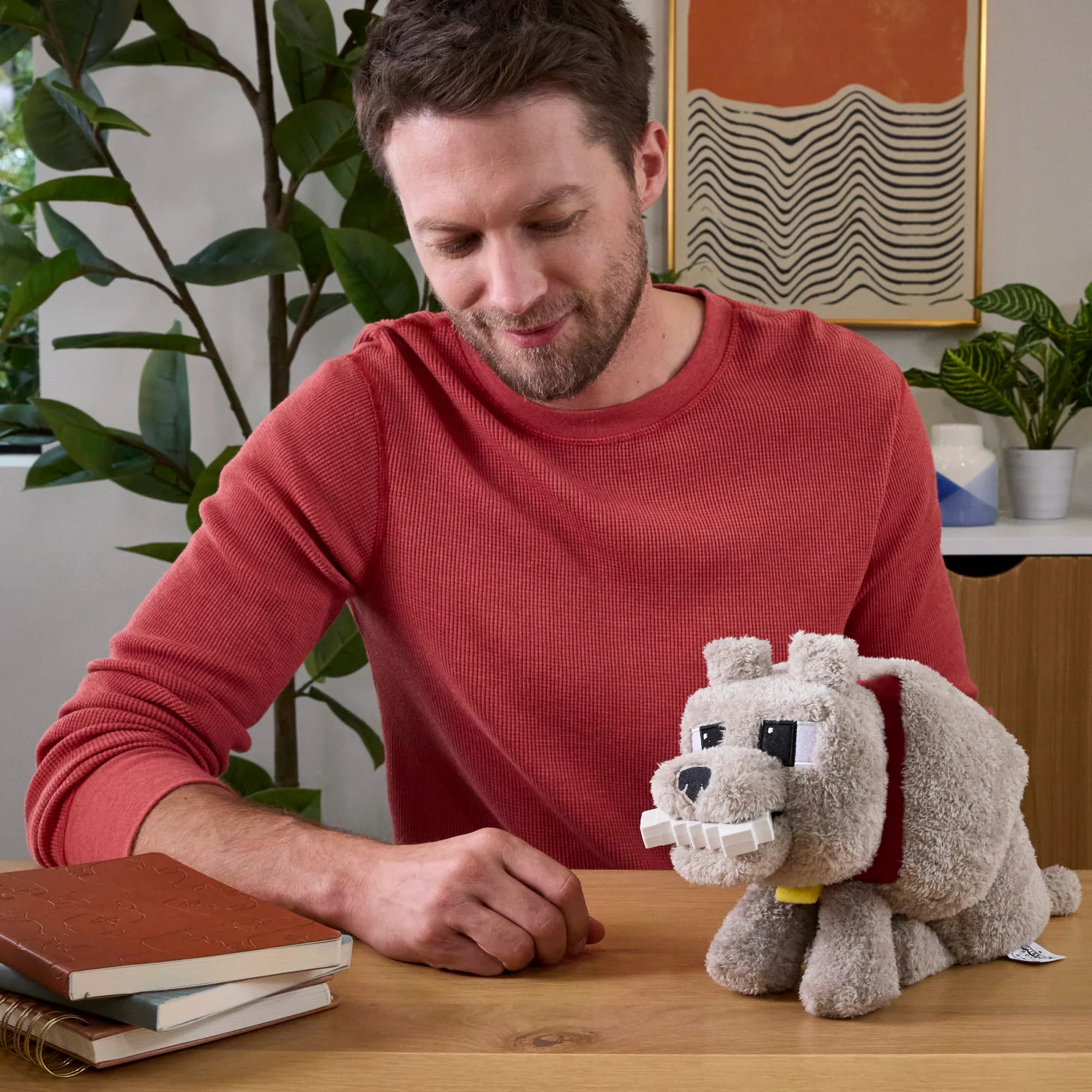 Minecraft Food Mode Dennis Plush Interactive Toy With Sounds & Bone Accessory, Inspired By The Movie - Image 2