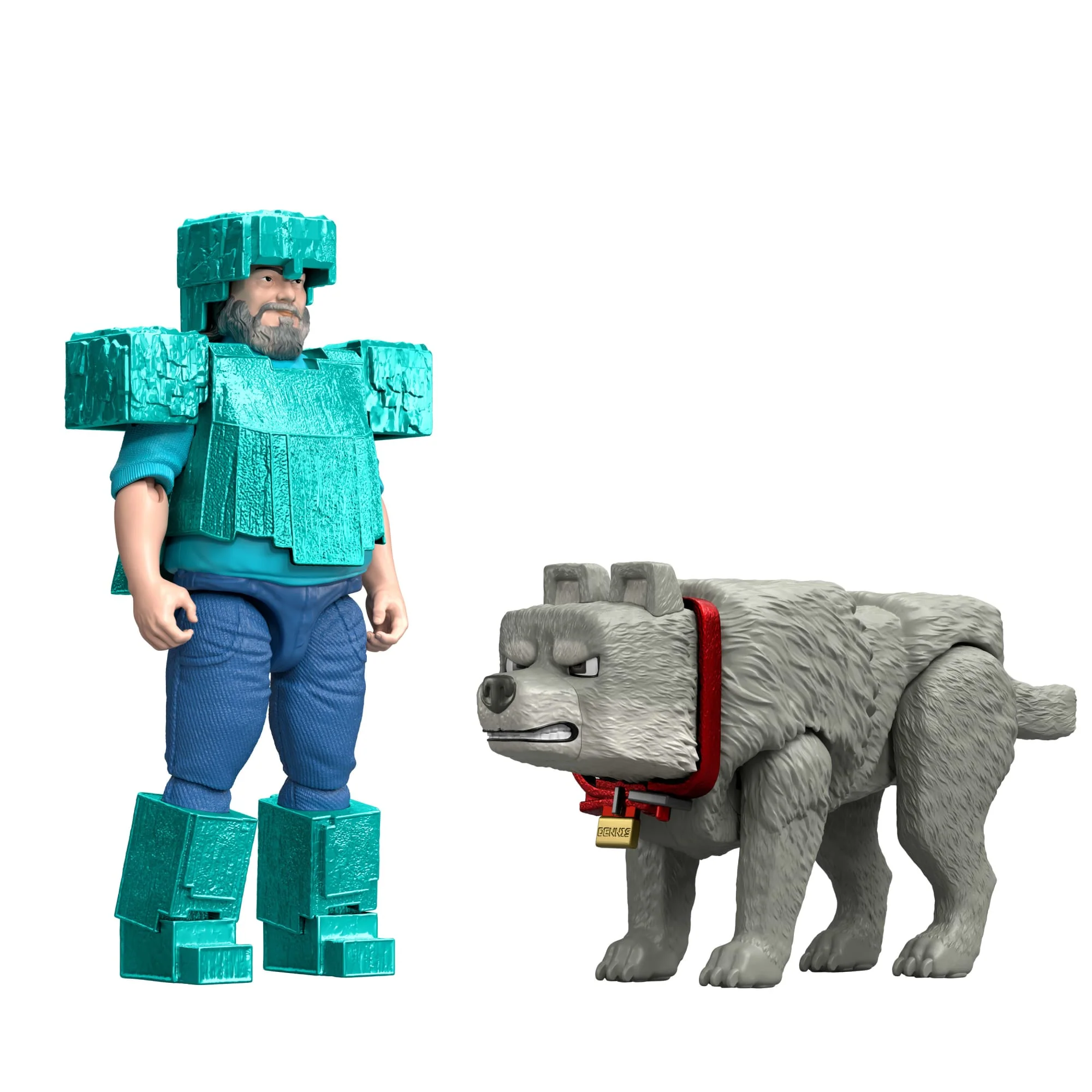 Minecraft La Película Figura de Acción Steve y Lobo 2-Pack - Image 4