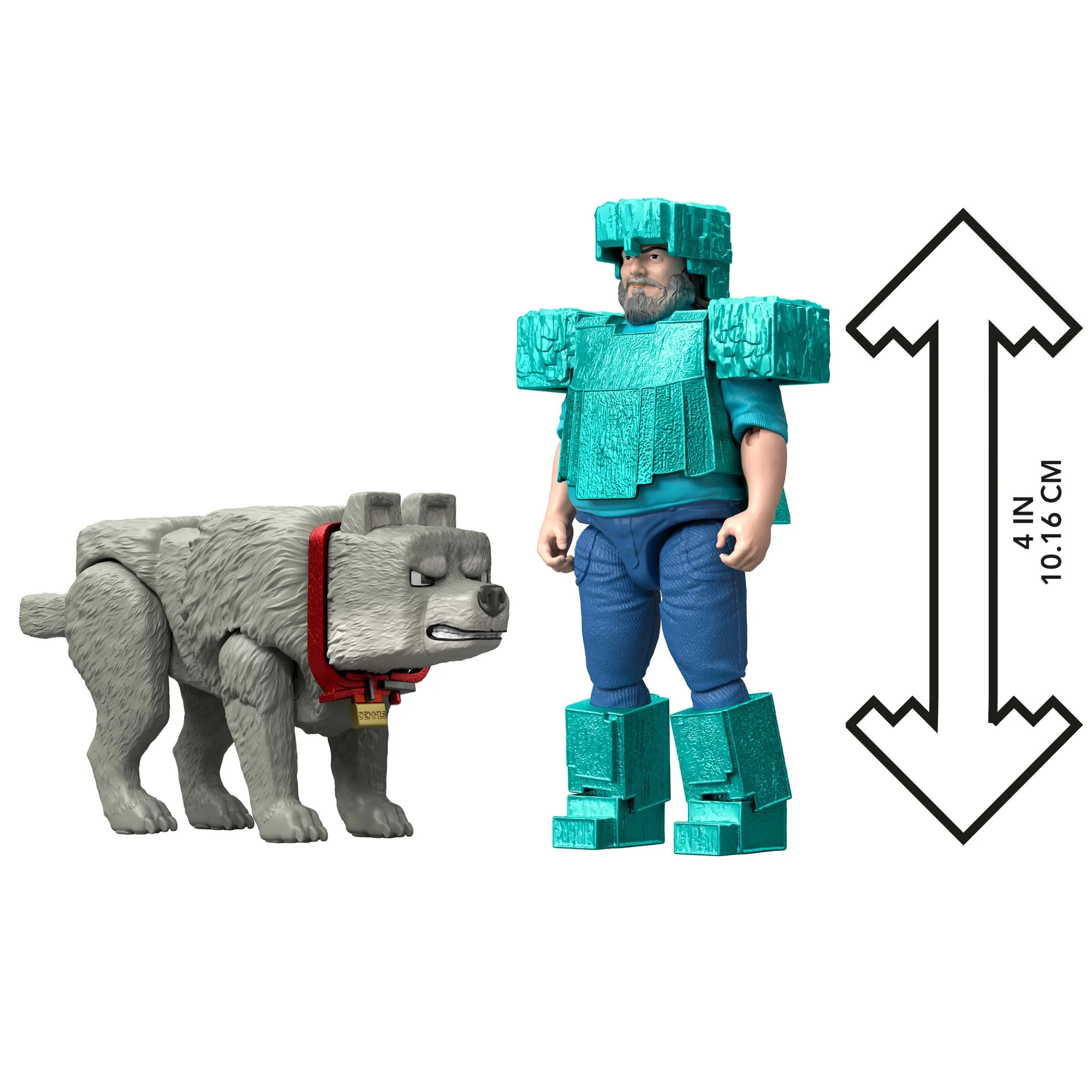 Minecraft La Película Figura de Acción Steve y Lobo 2-Pack - Image 5